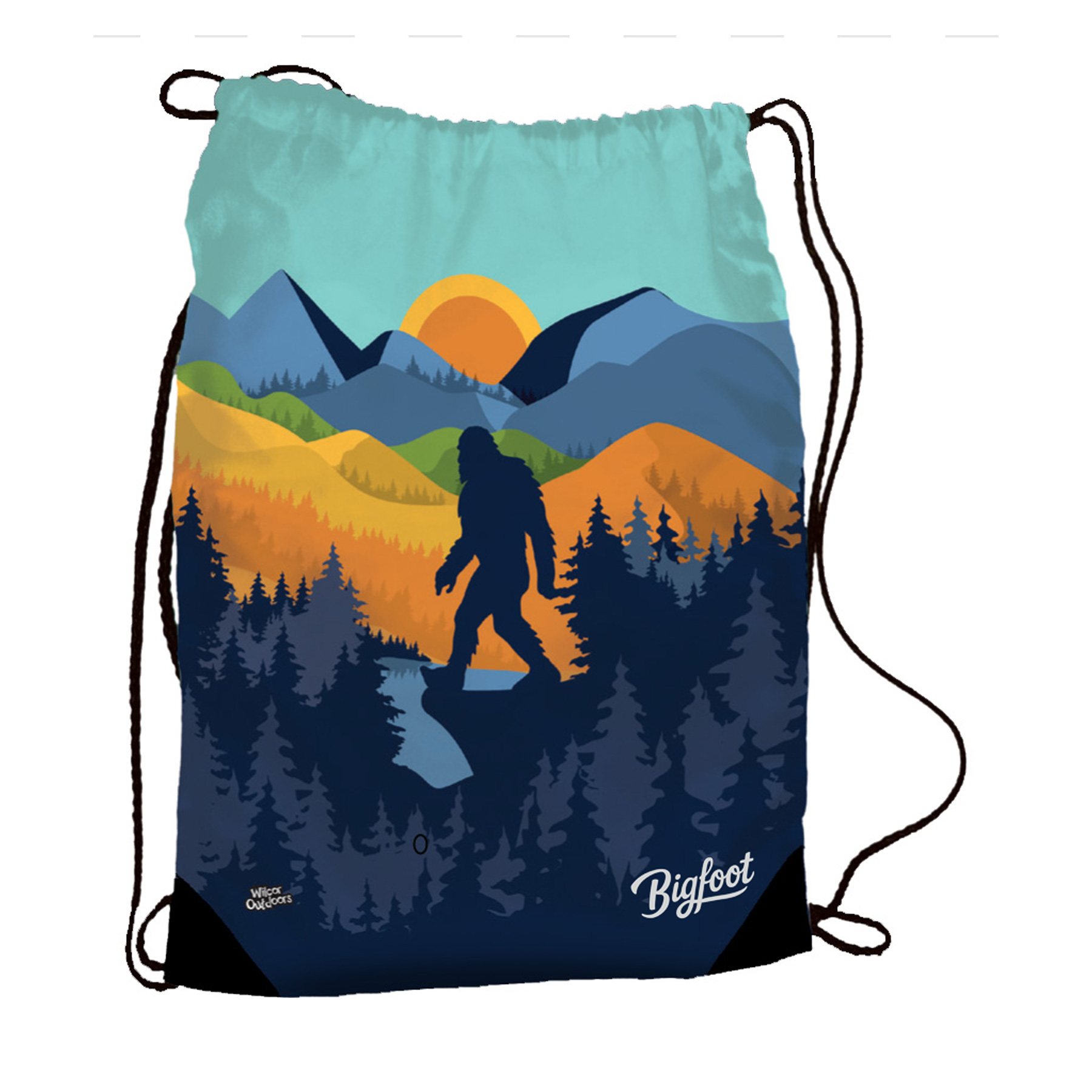 BIGFOOT SCENE DRAWSTRING PACK