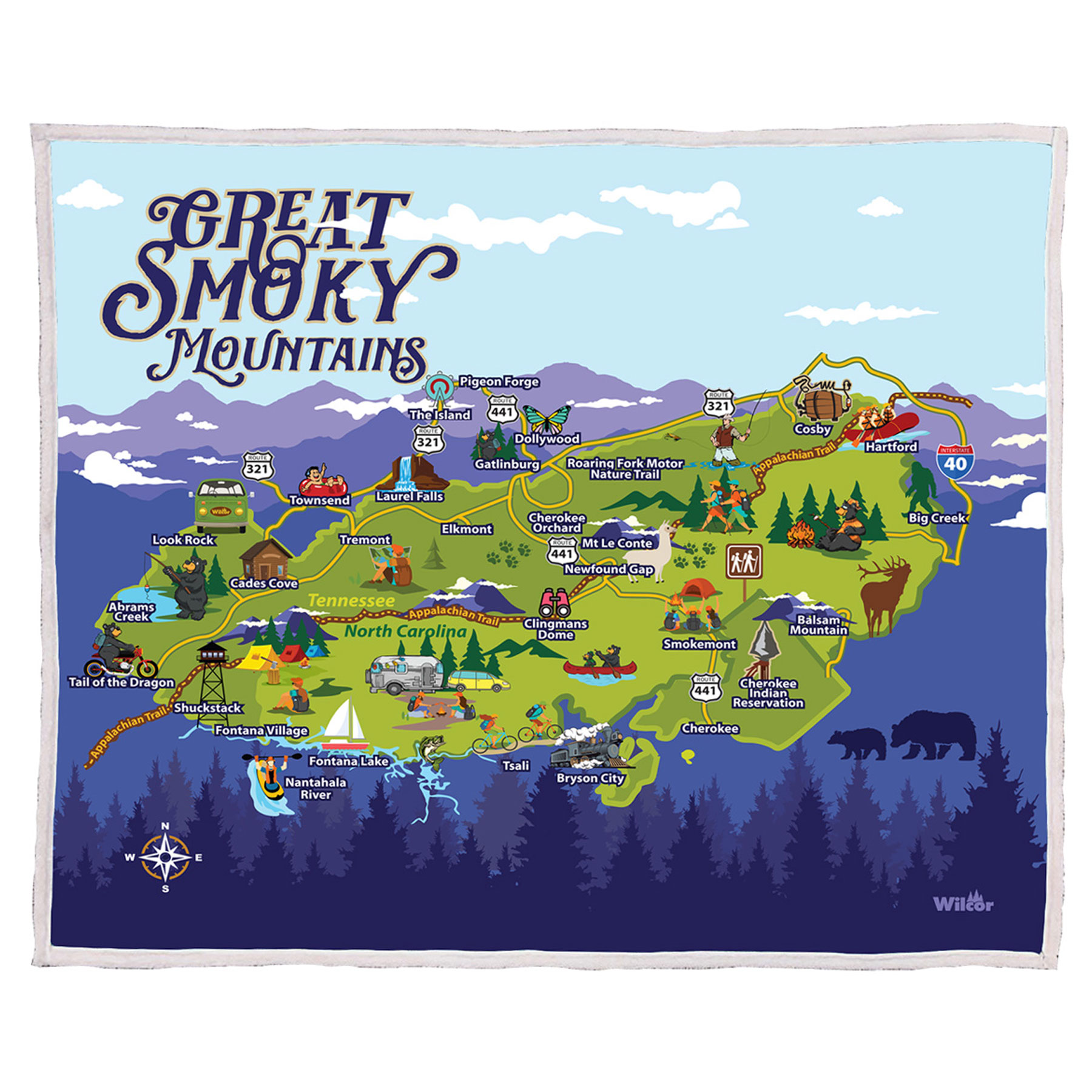 GSM MAP SHERPA BLANKET 50X60