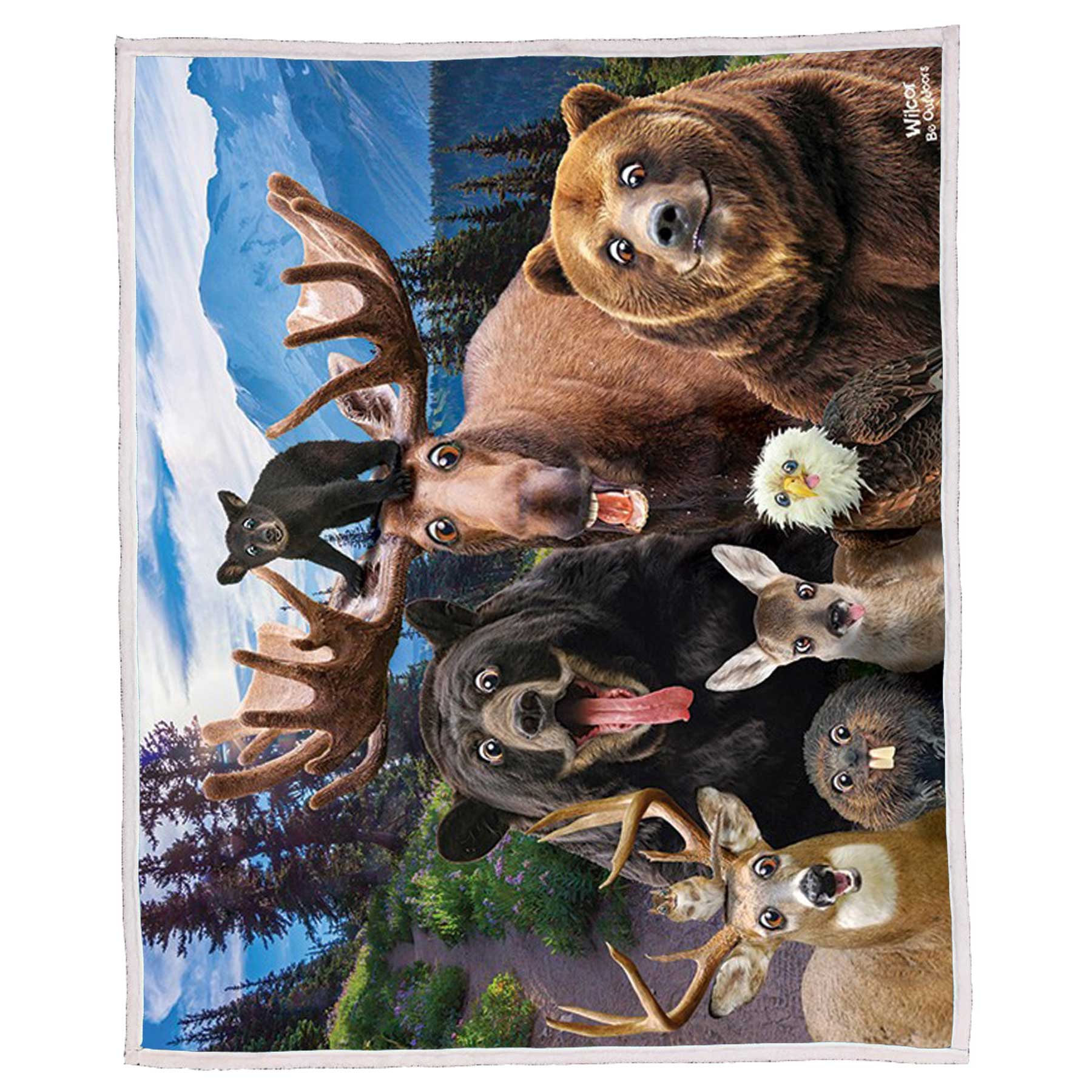 WILDLIFE SELFIE SHERPA BLANKET 50x60