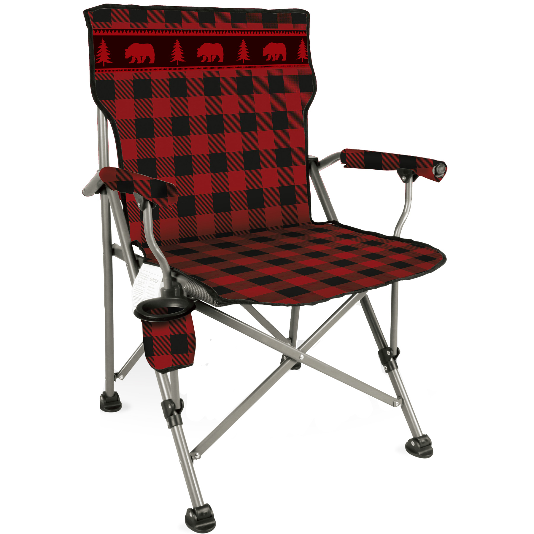 BUFFALO PLAID STRAIGHT BACK CHAIR