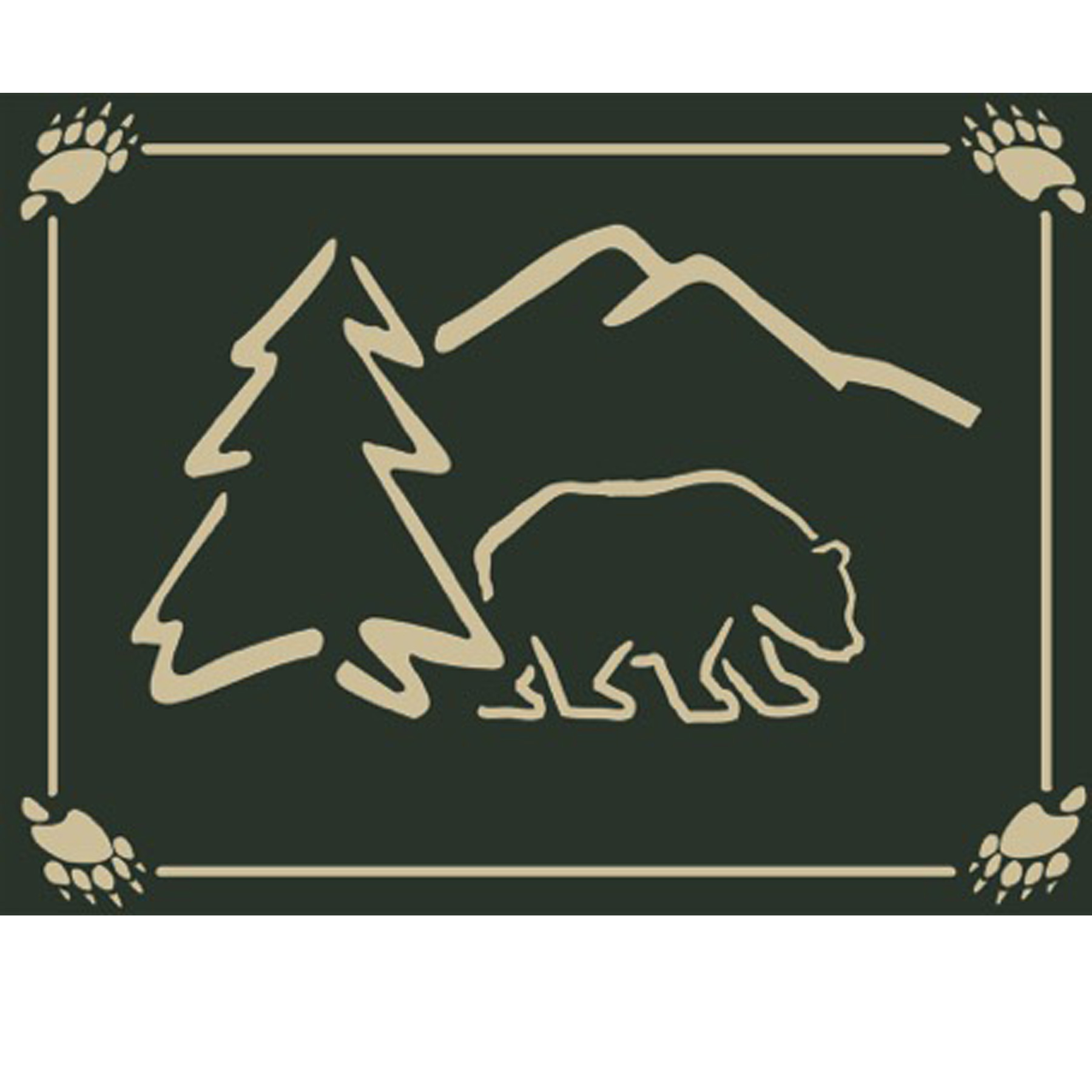 GROUND MAT 6' x 9' BEAR/TREE