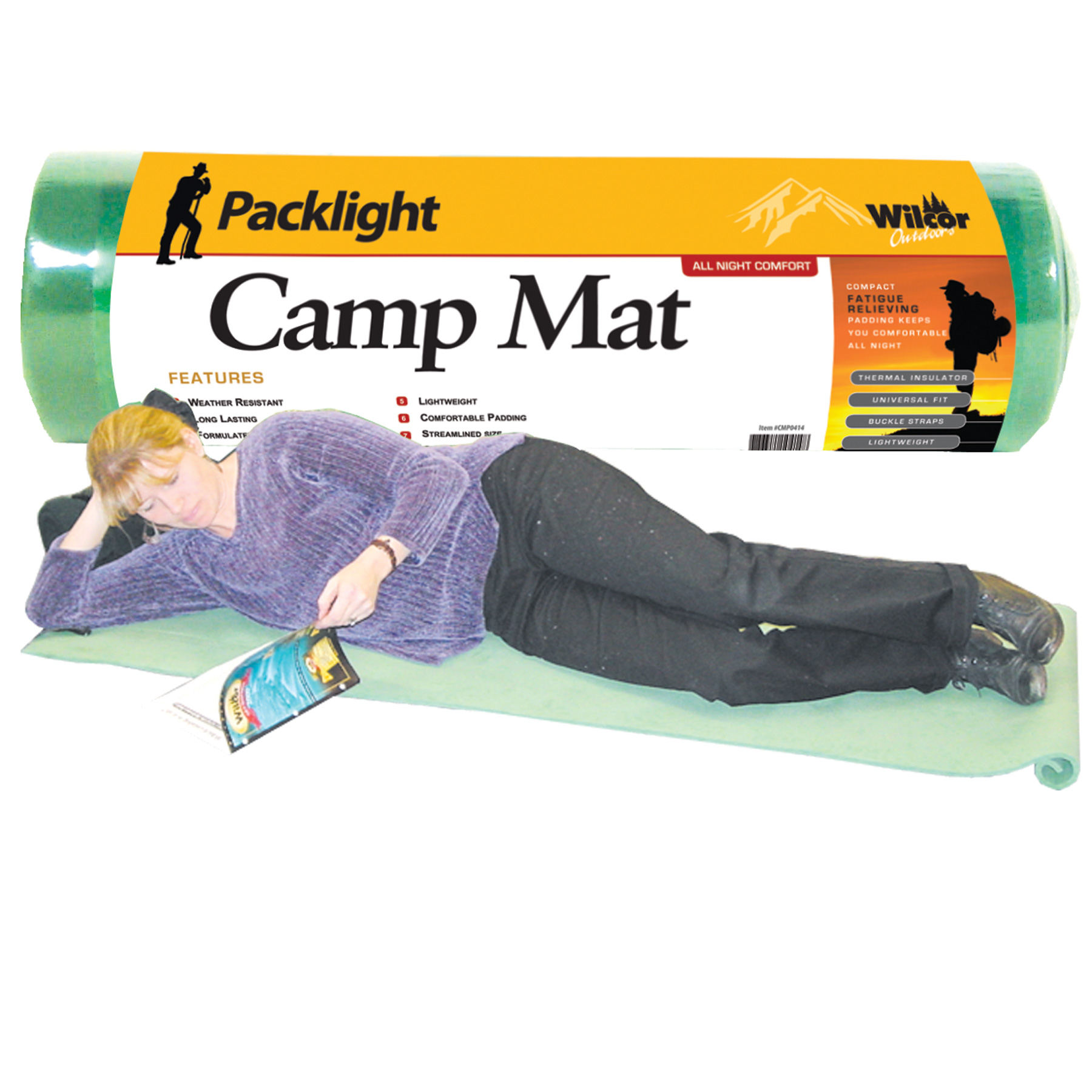 CAMP MAT PACKLITE 20X72X3/8