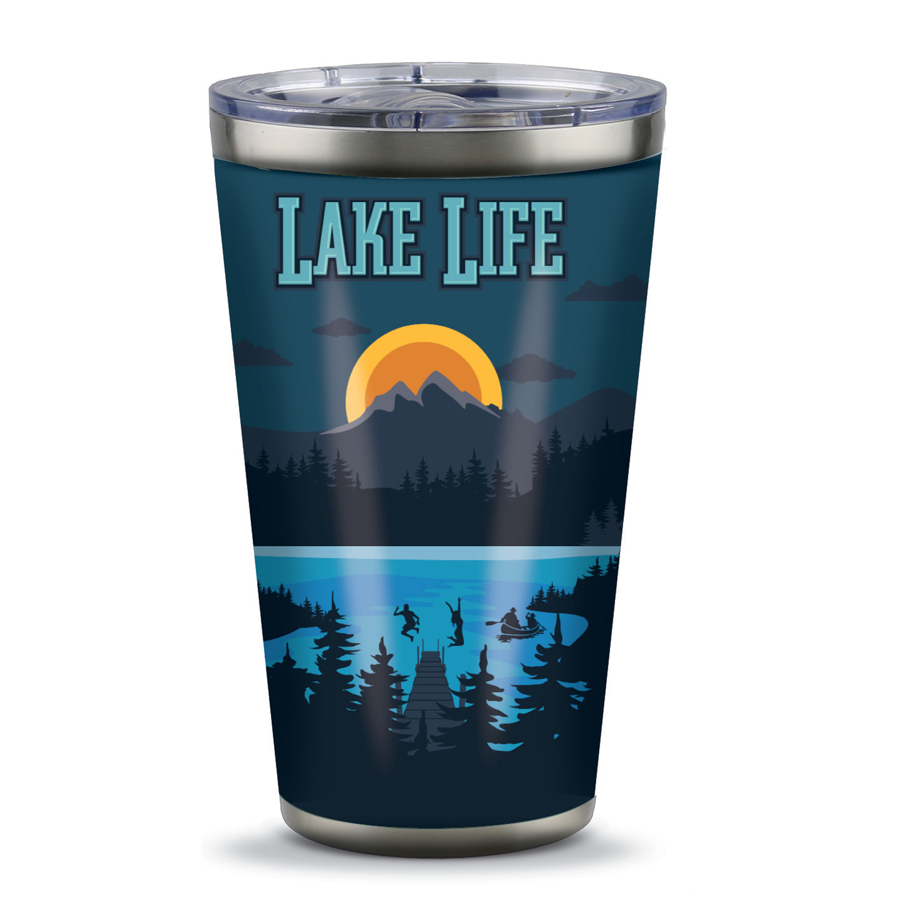 LAKE LIFE AT NIGHT SS CUP 16OZ