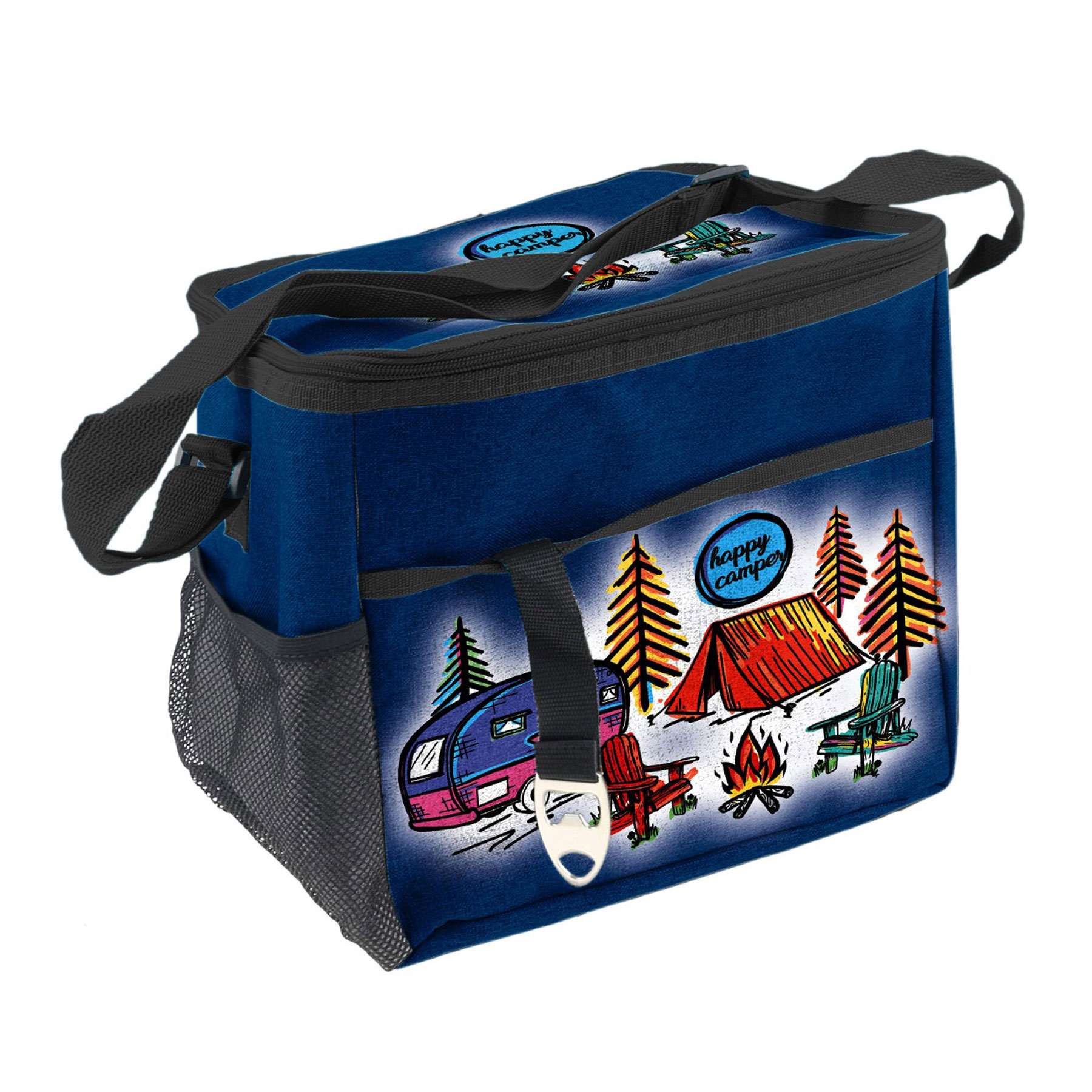 HAPPY CAMPER SCENE COOLER BAG