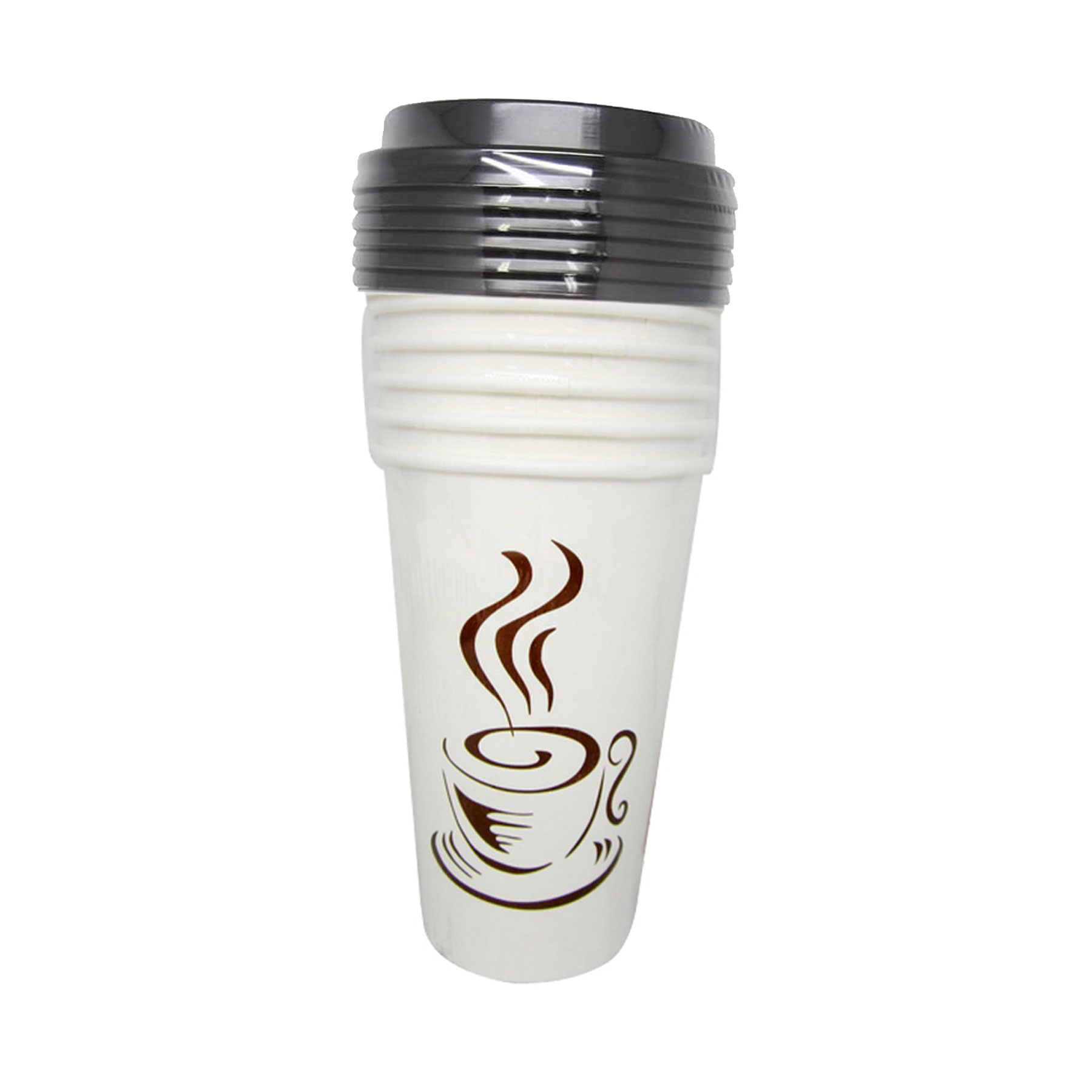 HOT CUP 16OZ 6CT W/LIDS 48/CS