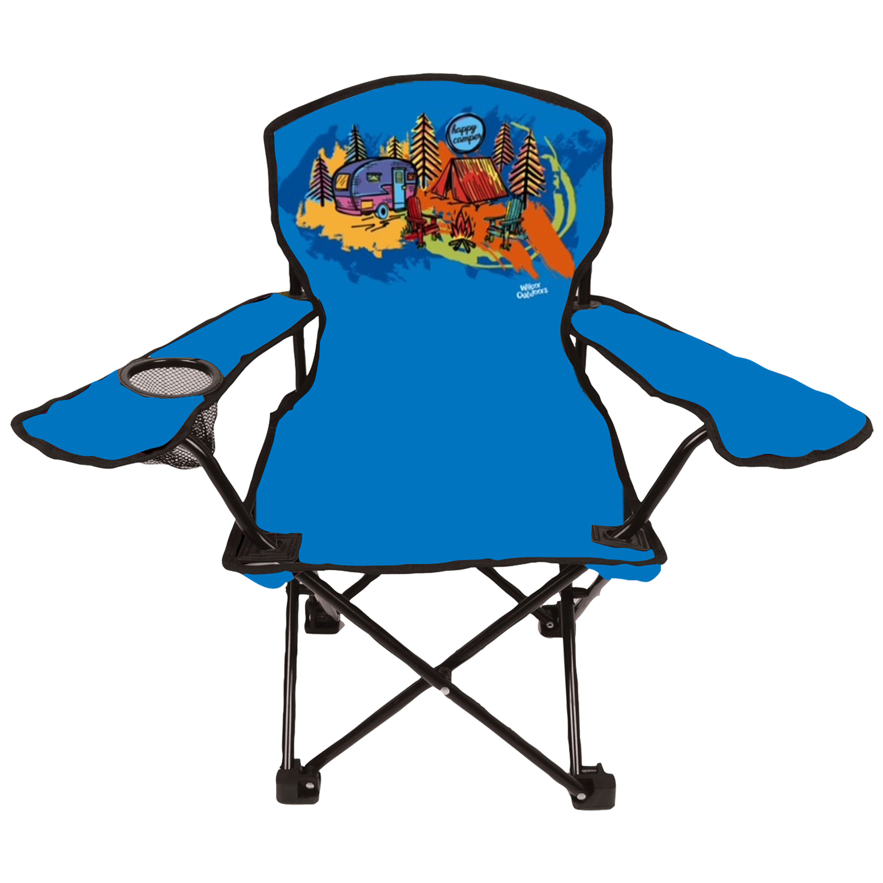 HAPPY CAMPER SCENE ADULT ARM CHAIR