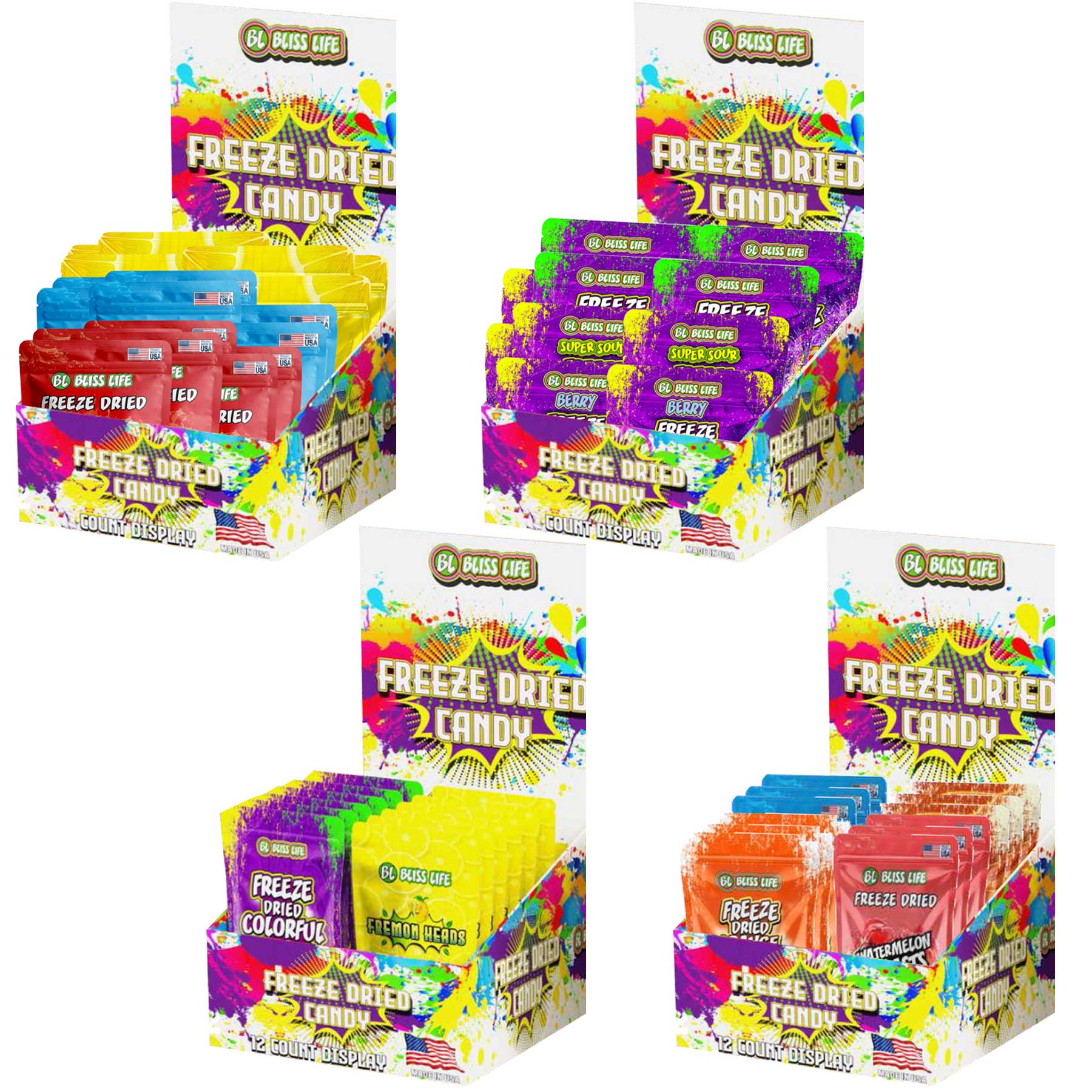 FREEZE DRIED ASST CANDY MIX 72/CS