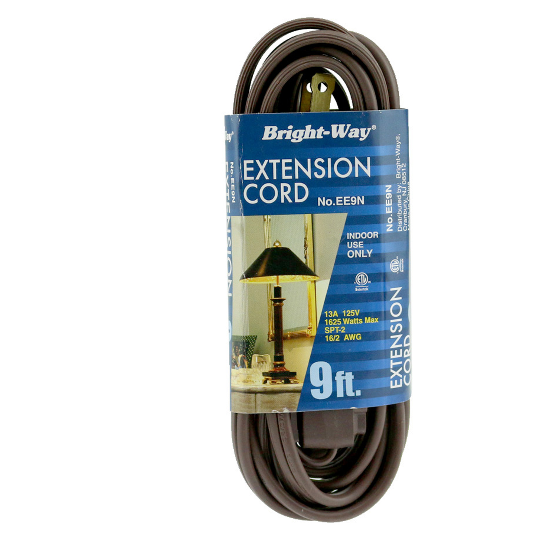 EXT CORD 9' BROWN 16/2