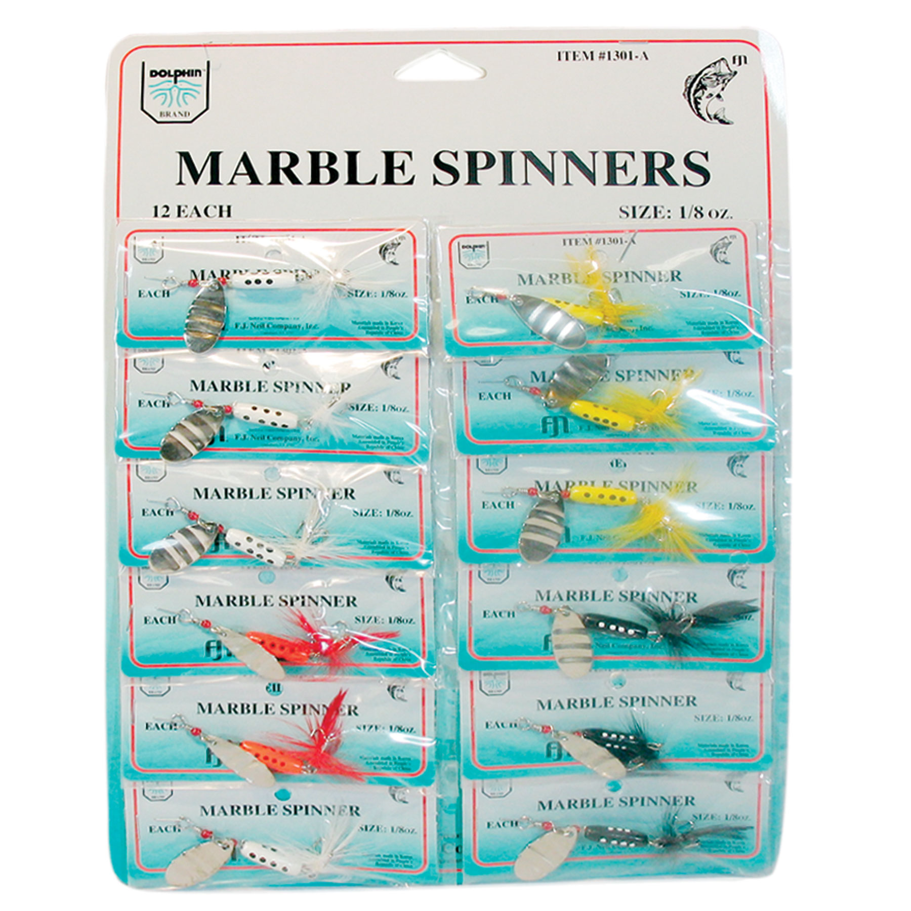 SPINNER 1/8 OZ MARBLE 12/DS