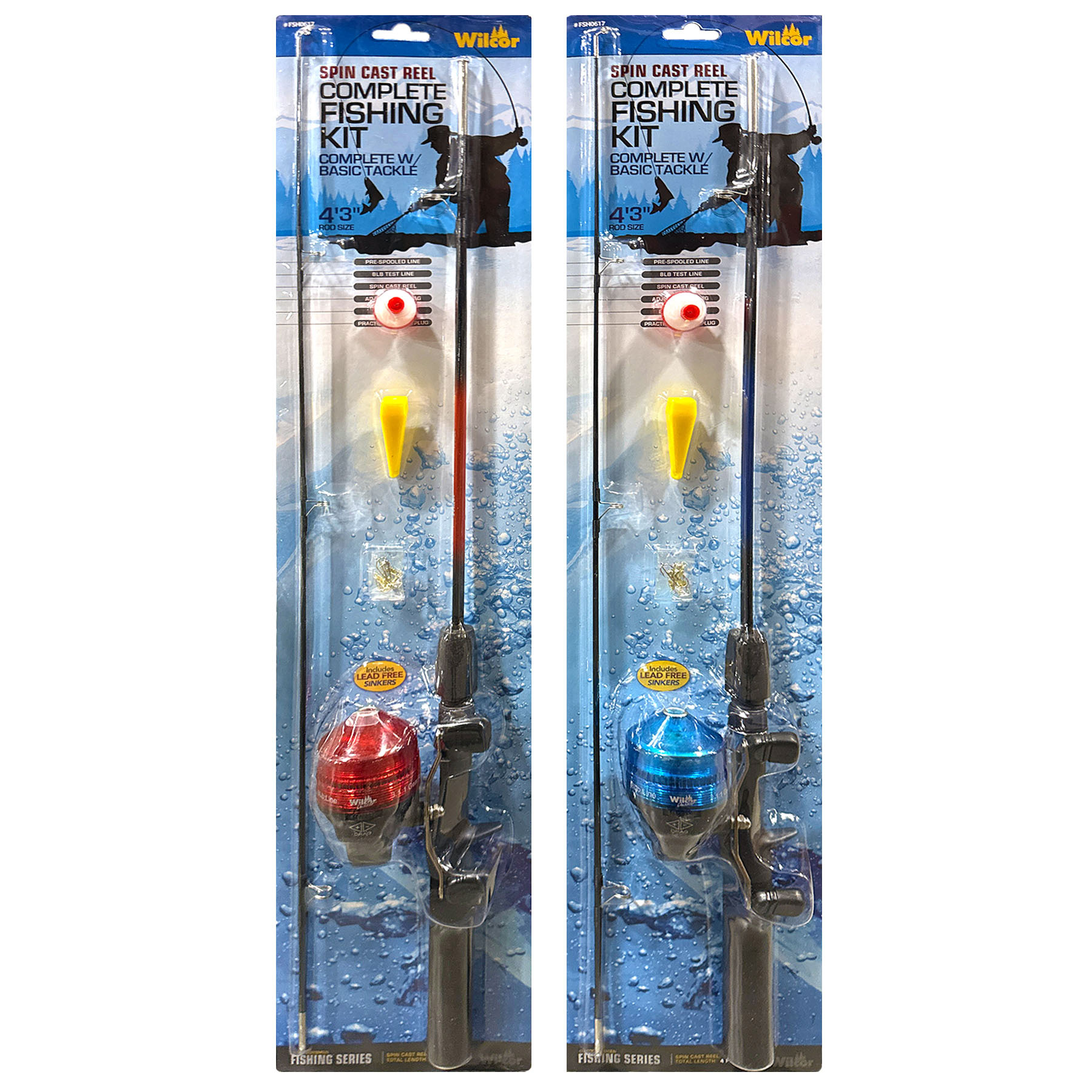 {L} SPINCAST REEL FISHING KIT 4'3