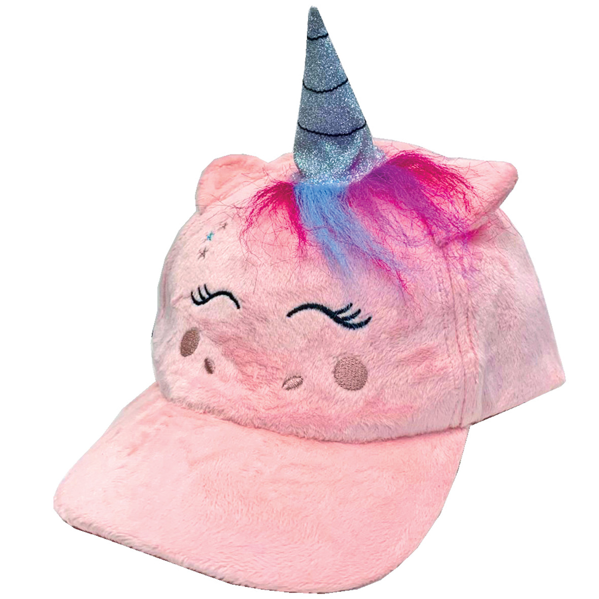 UNICORN EMBROIDERED CAP FAUX FUR