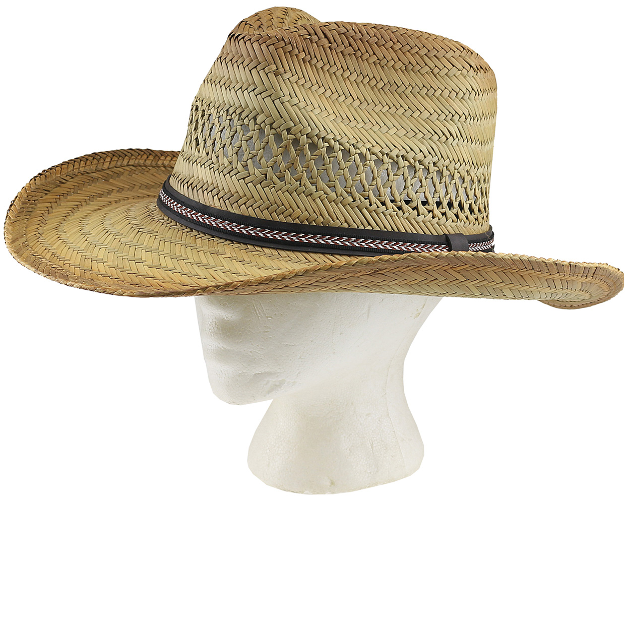 WESTERN STRAW HAT W/ BANDS ASST 12/BX