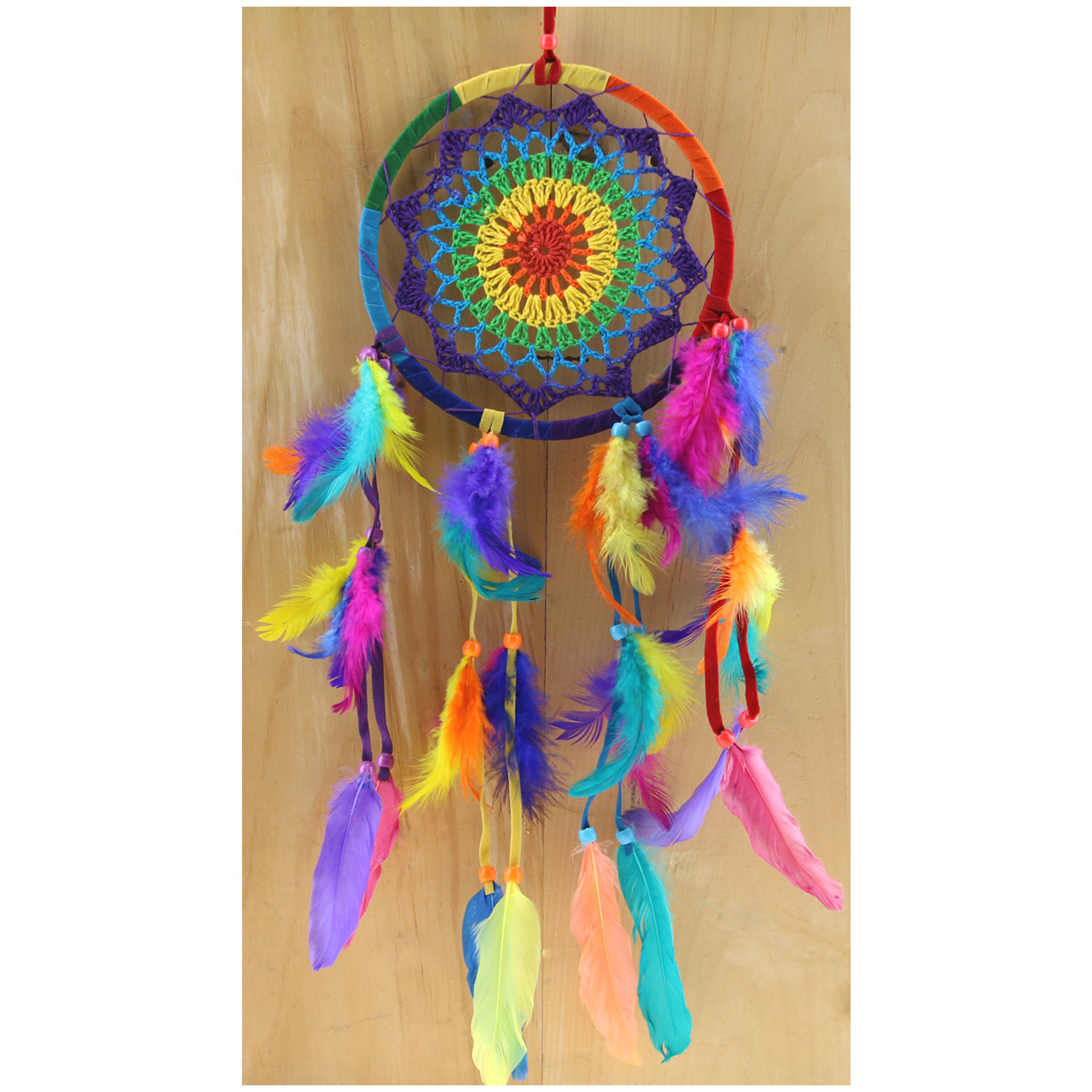 MULTI COLOR FEATHER DREAMCATCHER