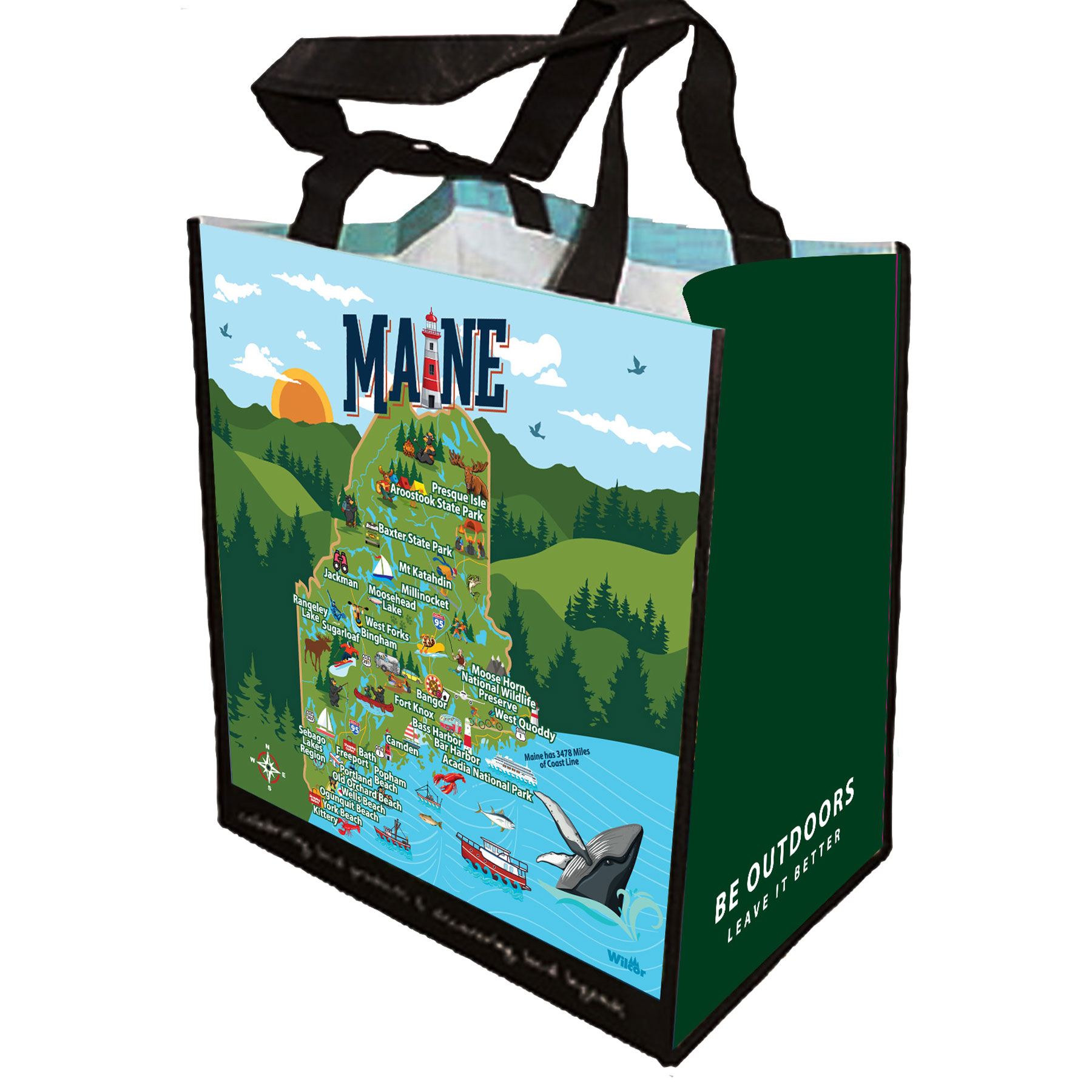 MAINE MAP SHOPPING BAG