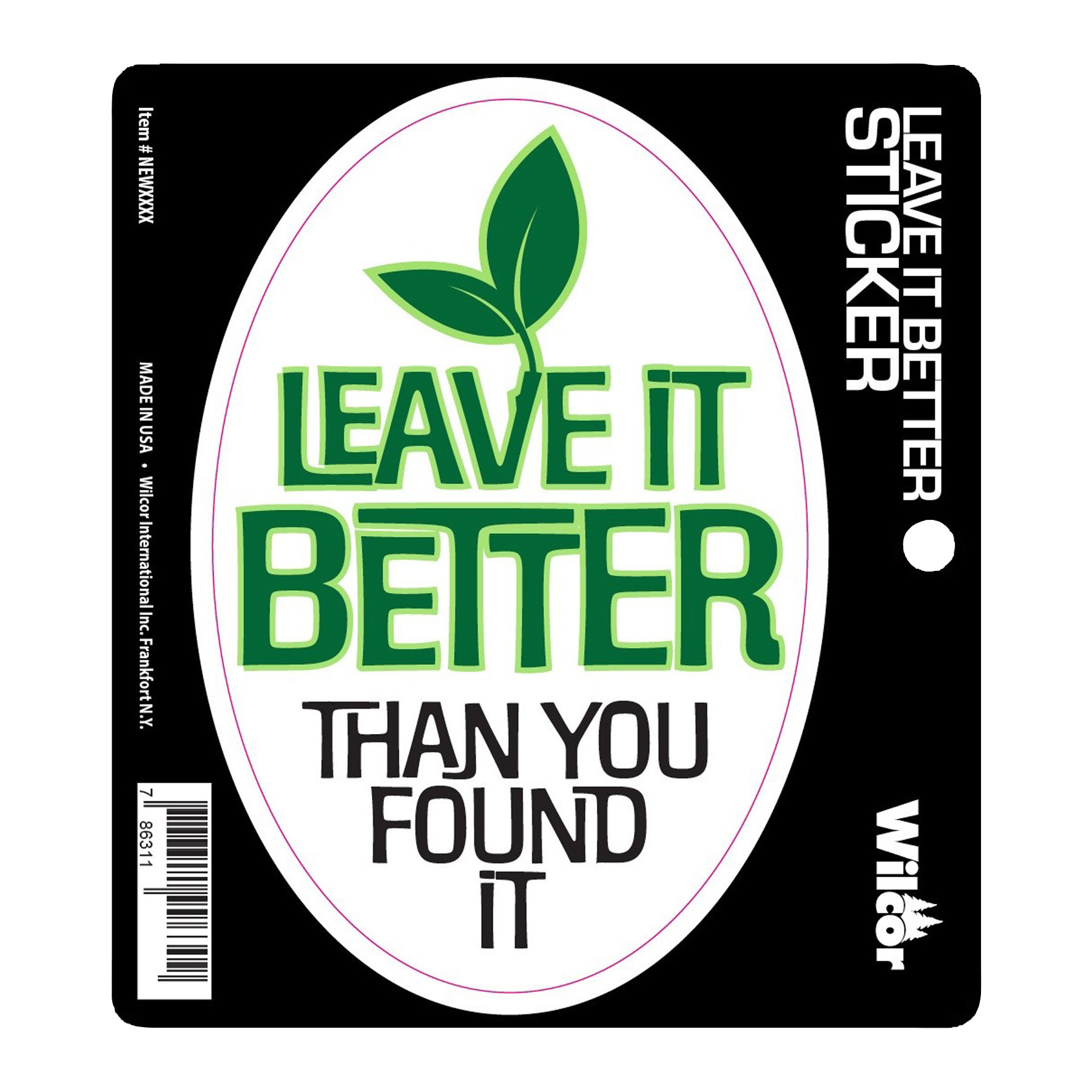 LEAVE IT BETTER OVAL STICKER 25/BL