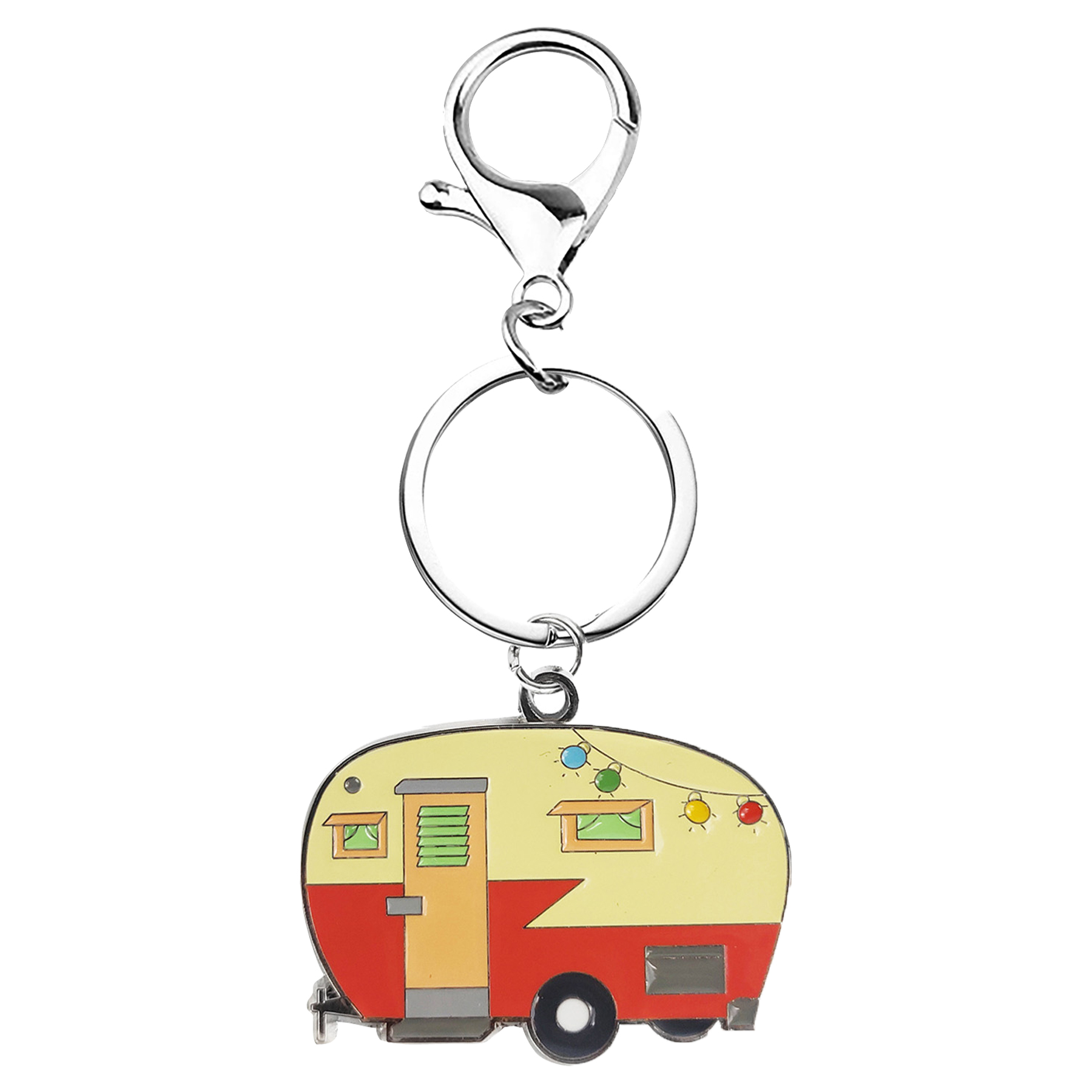 RETRO CAMPER KEYCHAIN W/CLIP ASST