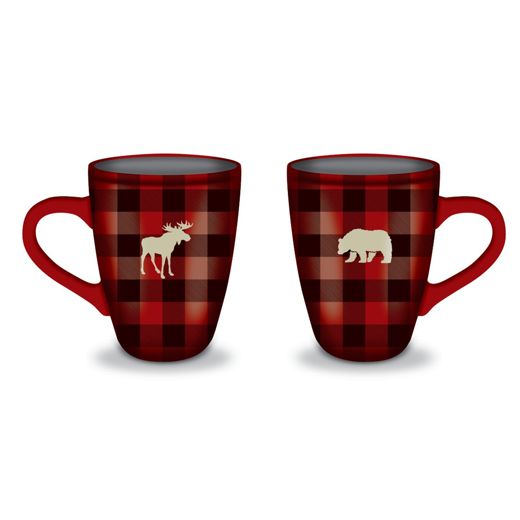 BUFFALO PLAID CAFE MUG 16OZ