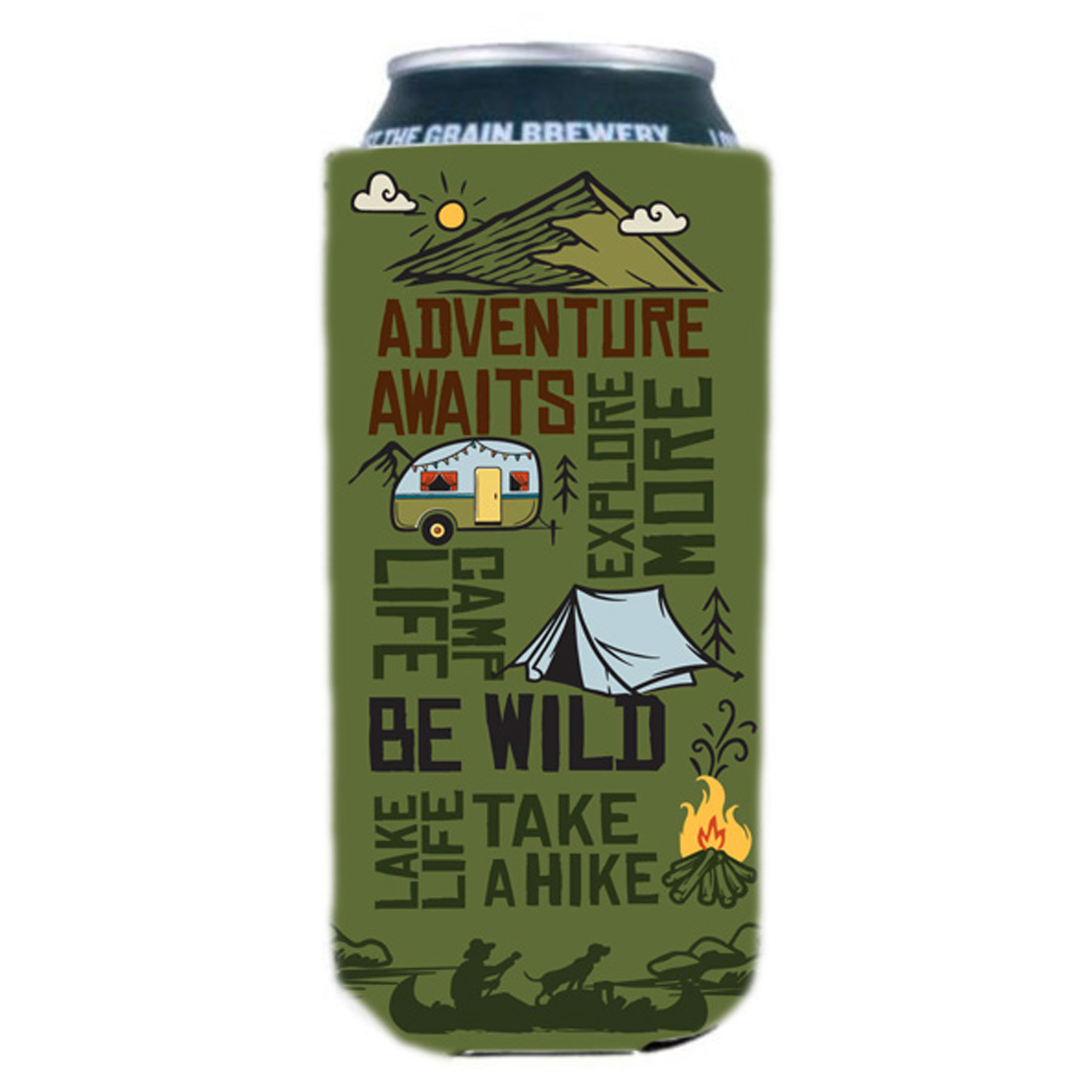 ADVENTURE AWAITS SLIM CAN COOLER