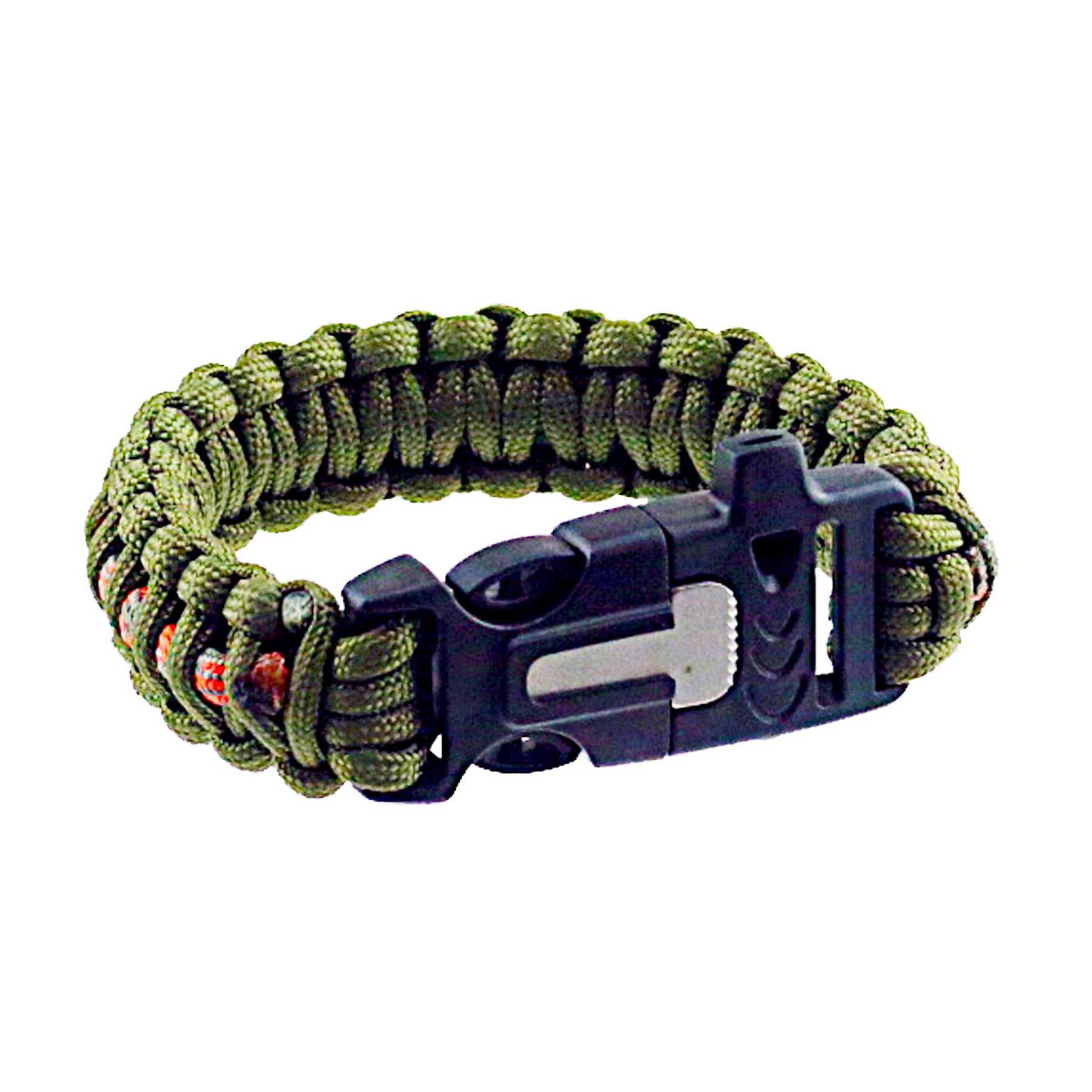 Survival Reflective Paracord Bracelet 550 Military Grade, Flint, Compass,  Whistle Built Into Buckle - Etsy