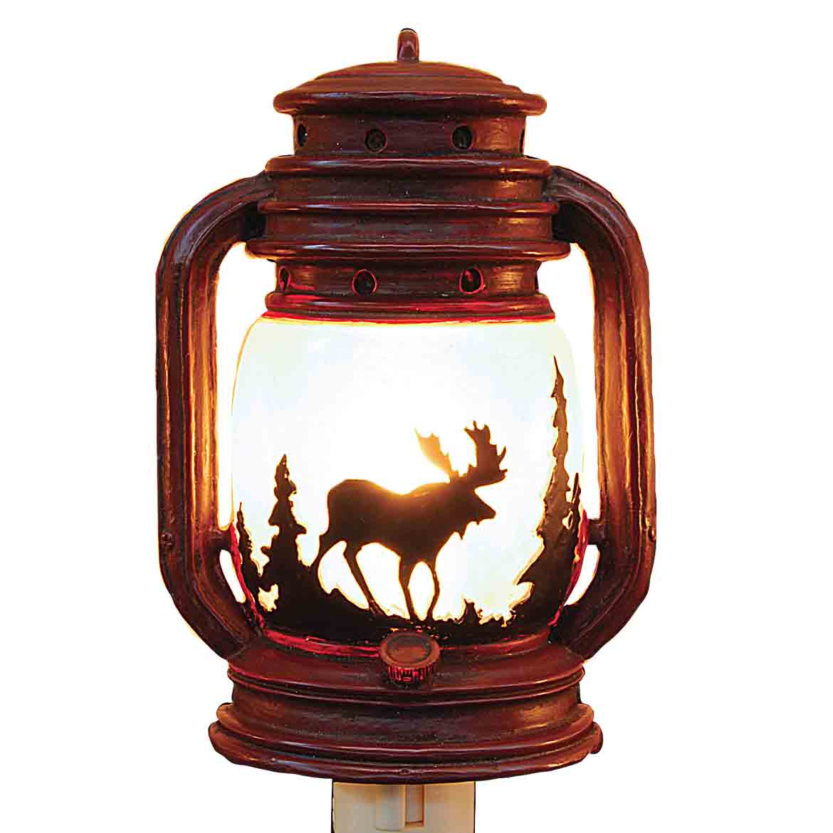 NIGHT LIGHT LANTERN W/ MOOSE