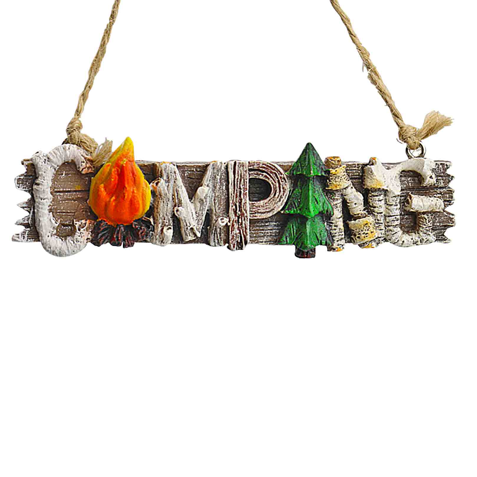 CAMPING WORD ORNAMENT 6/BX