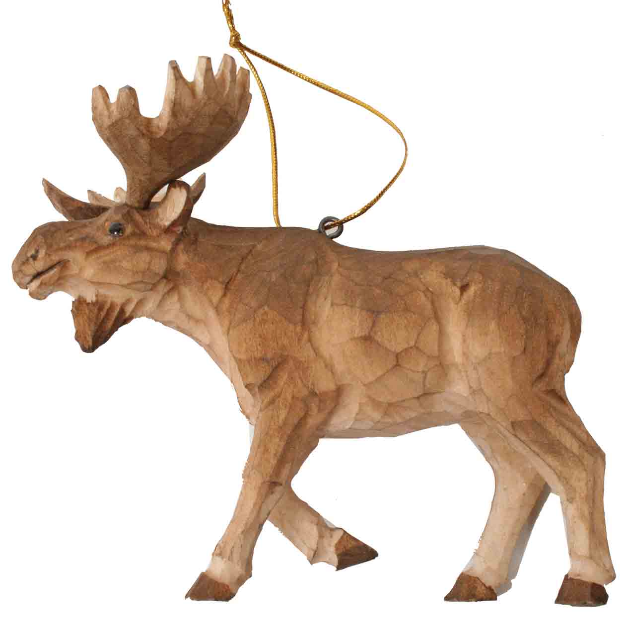 {L} MOOSE ORNAMENT CARVED 12/BX