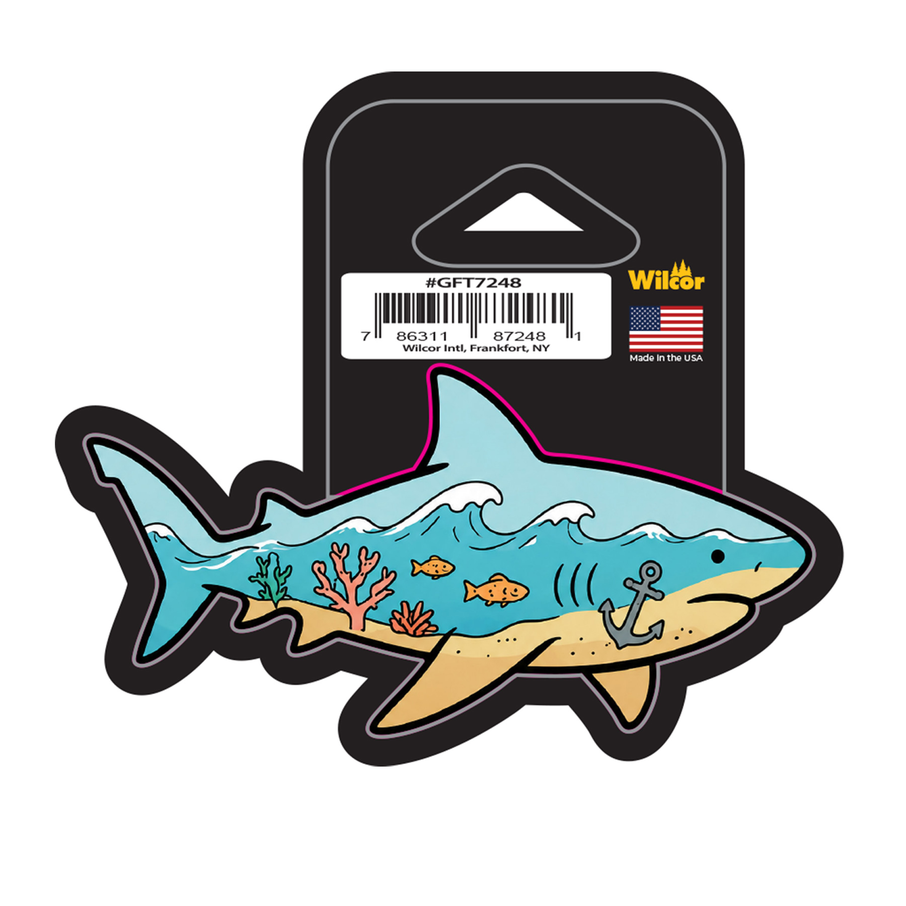 SHARK OCEAN WAVES STICKER 3