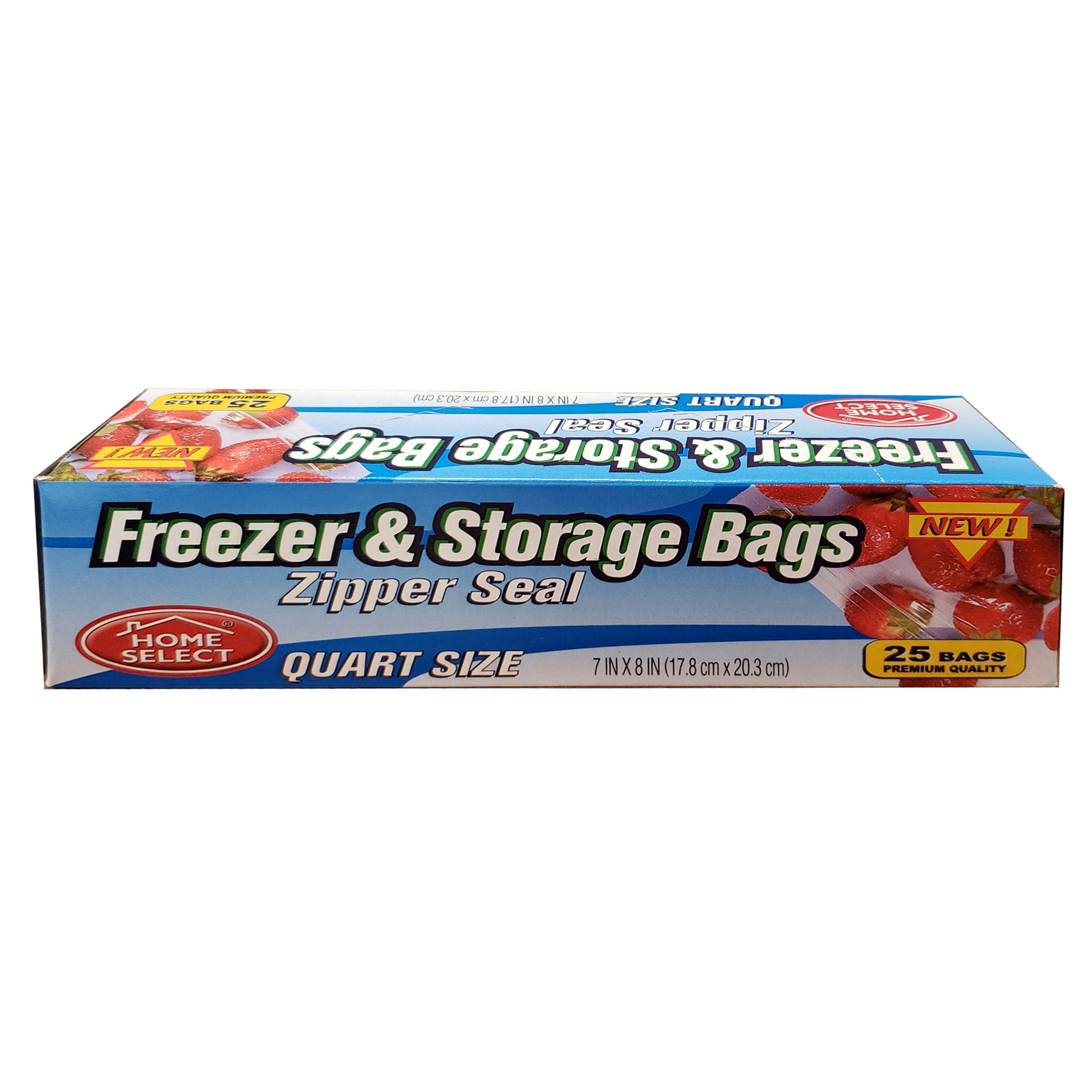 ZIP SEAL QUART STORAGE BAGS 25ct