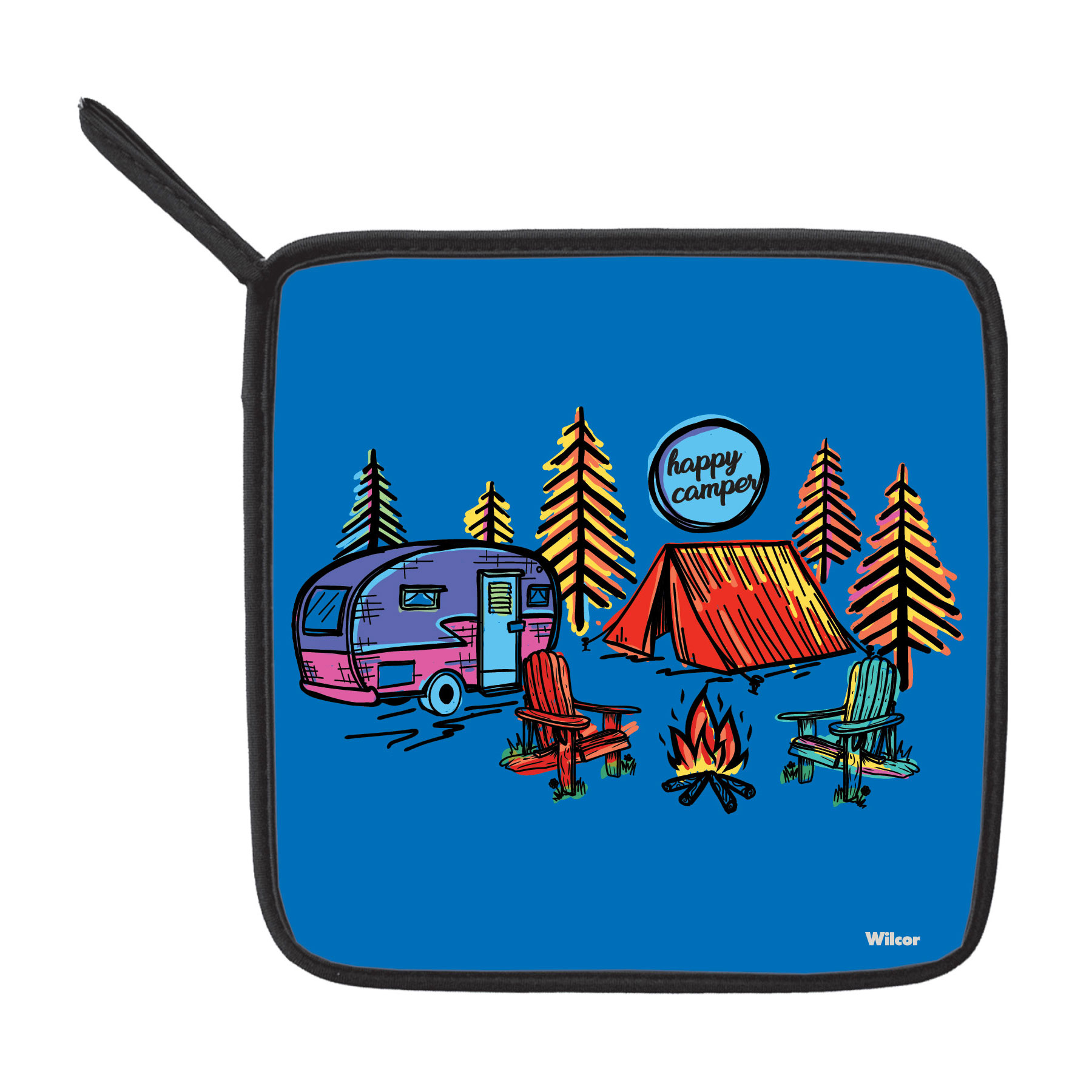 HAPPY CAMPER SCENE NEOPRENE POT HOLDER