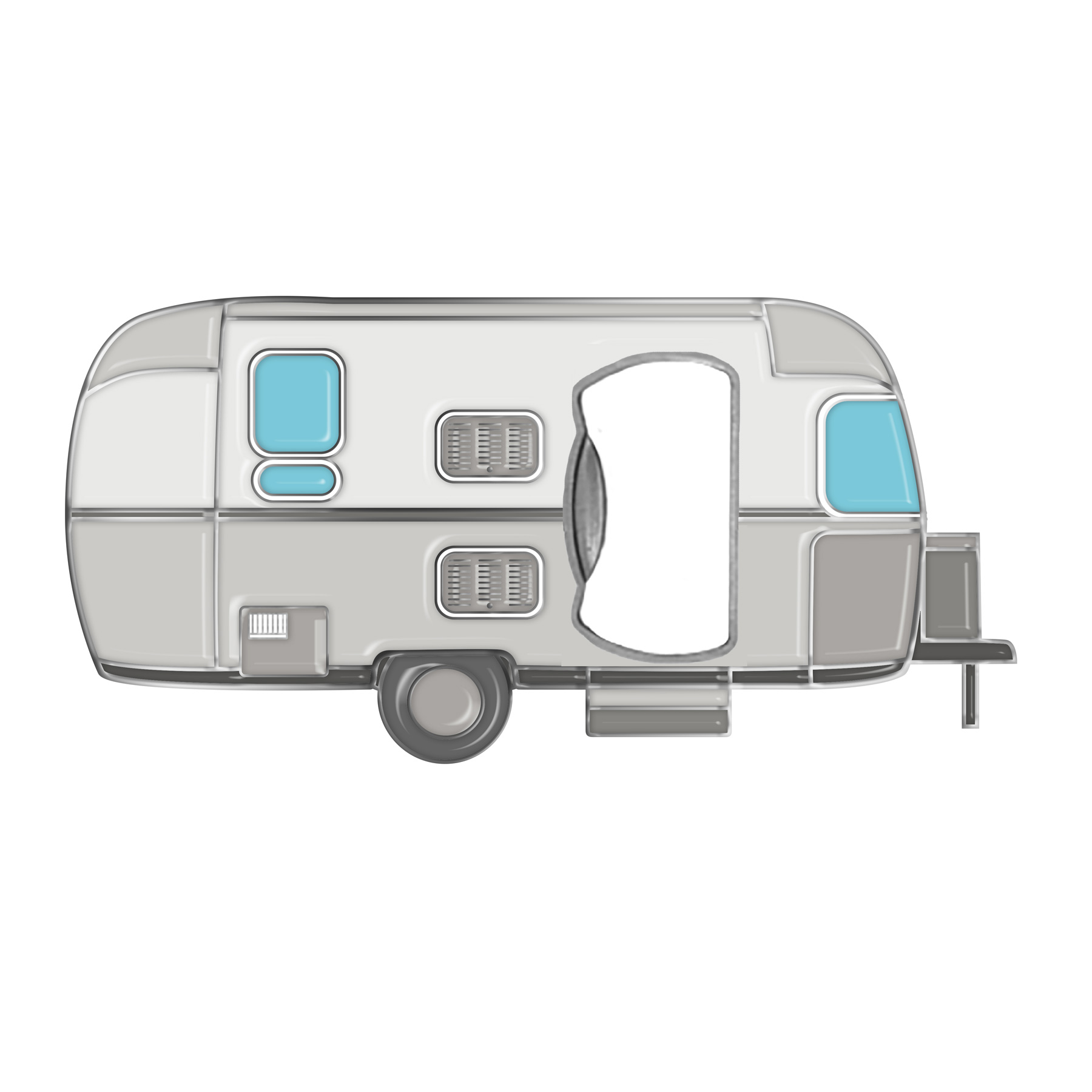 BTL OPENER SILVER CAMPER W/MAGNET