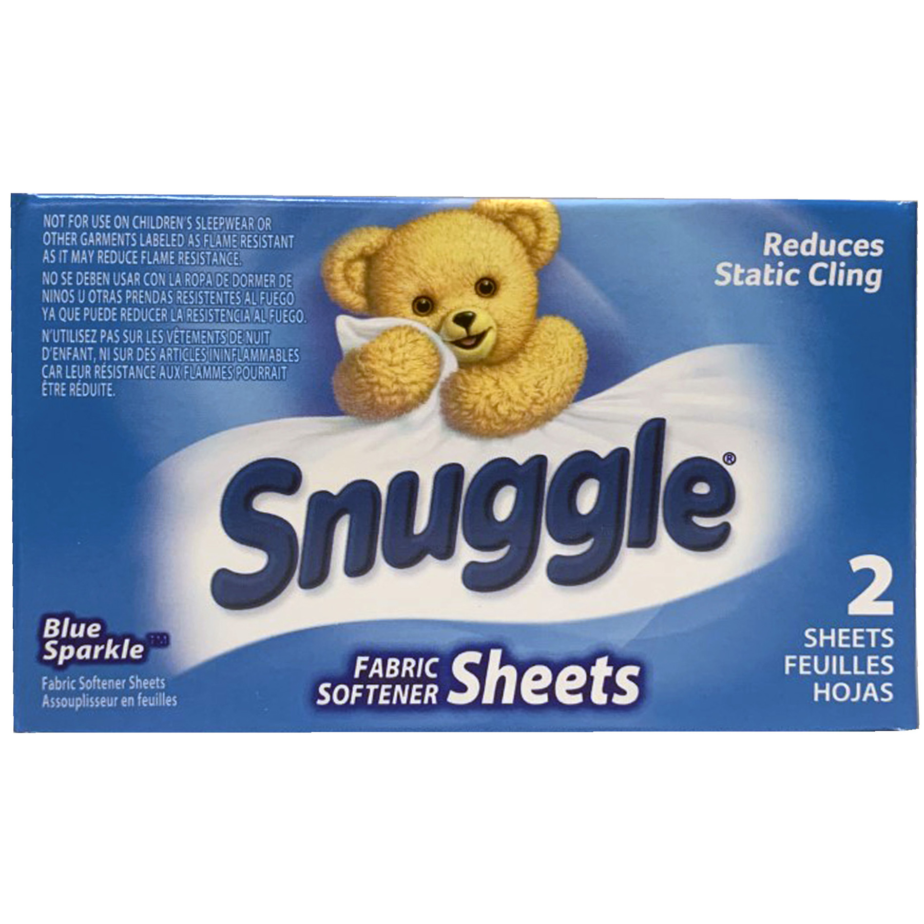 SNUGGLE BLUE SPARKLE DRYER SHEETS 100/CS