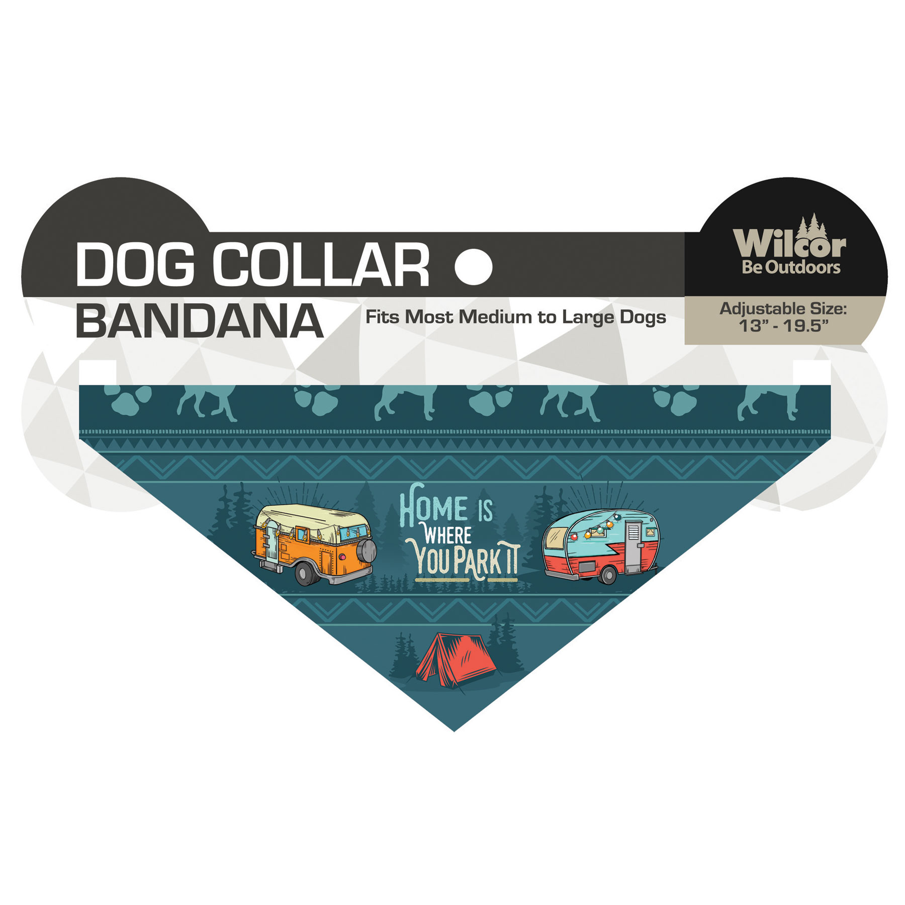 HOME PARK IT DOG COLLAR BANDANA