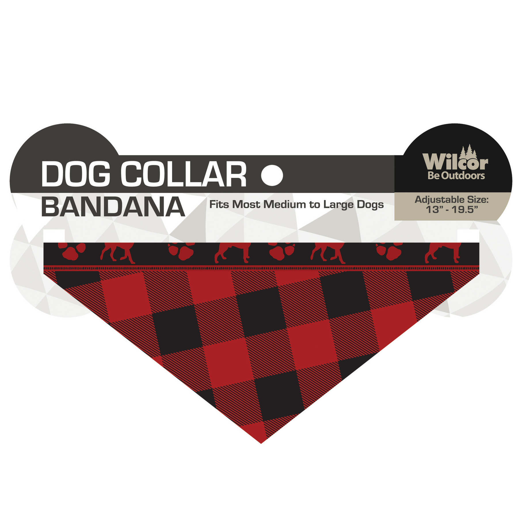 BUFFALO PLAID DOG COLLAR BANDANA