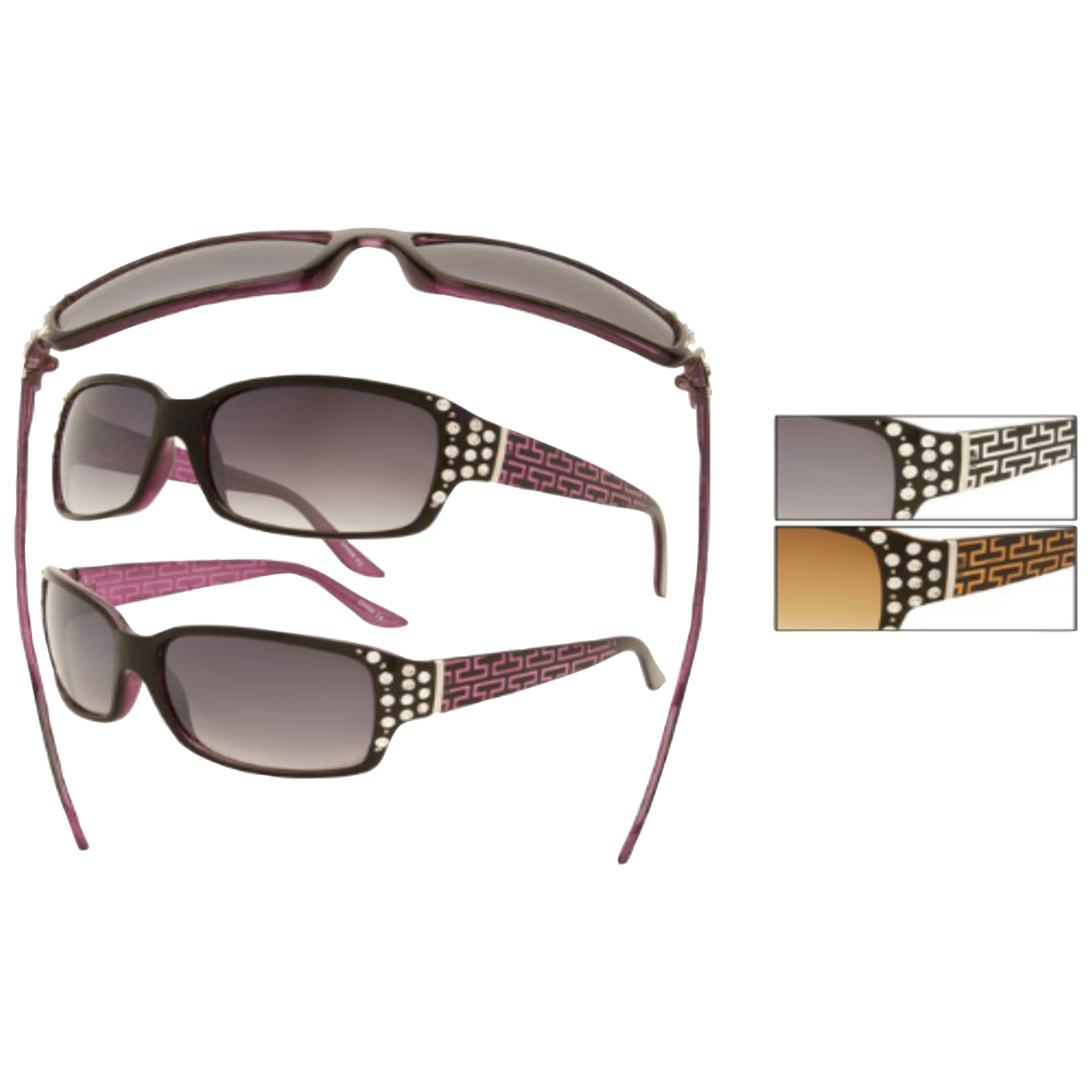 SUNGLASS WOMAN RHINESTONE 12/BX