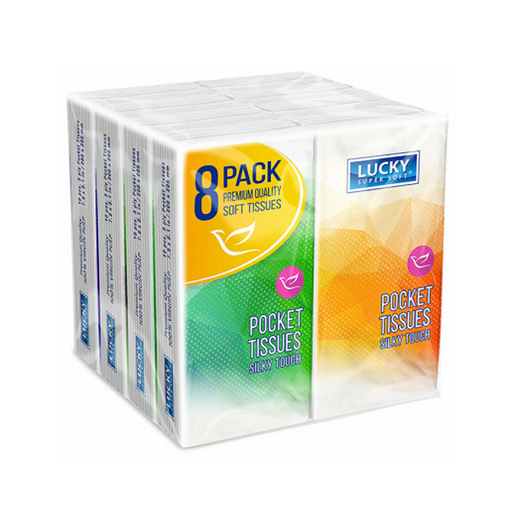 LUCKY SUPER SOFT FACIAL TISSUES 8PK