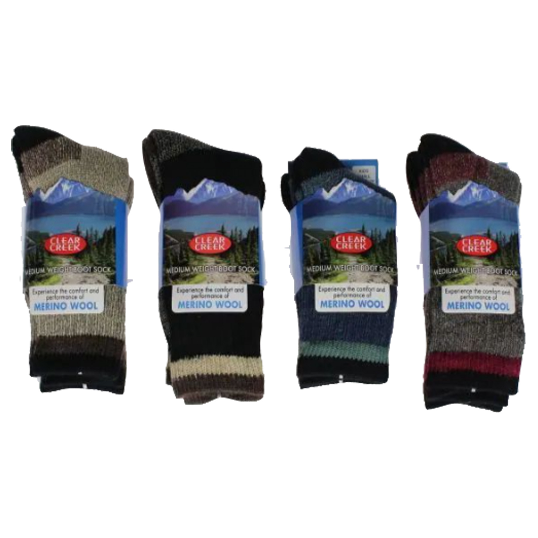 CLEAR CREEK KIDS WOOL SOCKS 2PK