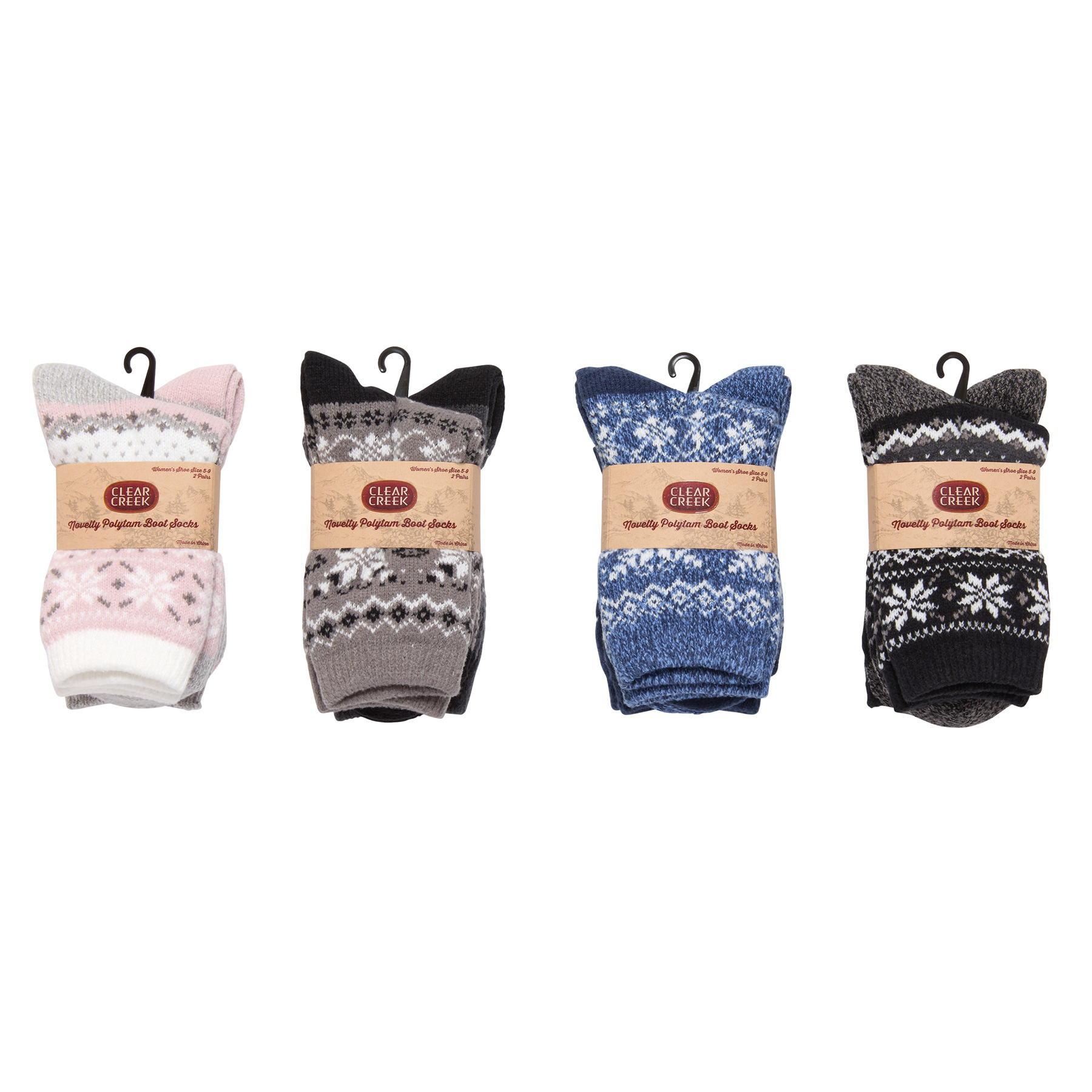 {0} BOOT SOCK POLYTAM WOMENS ASST 2PK