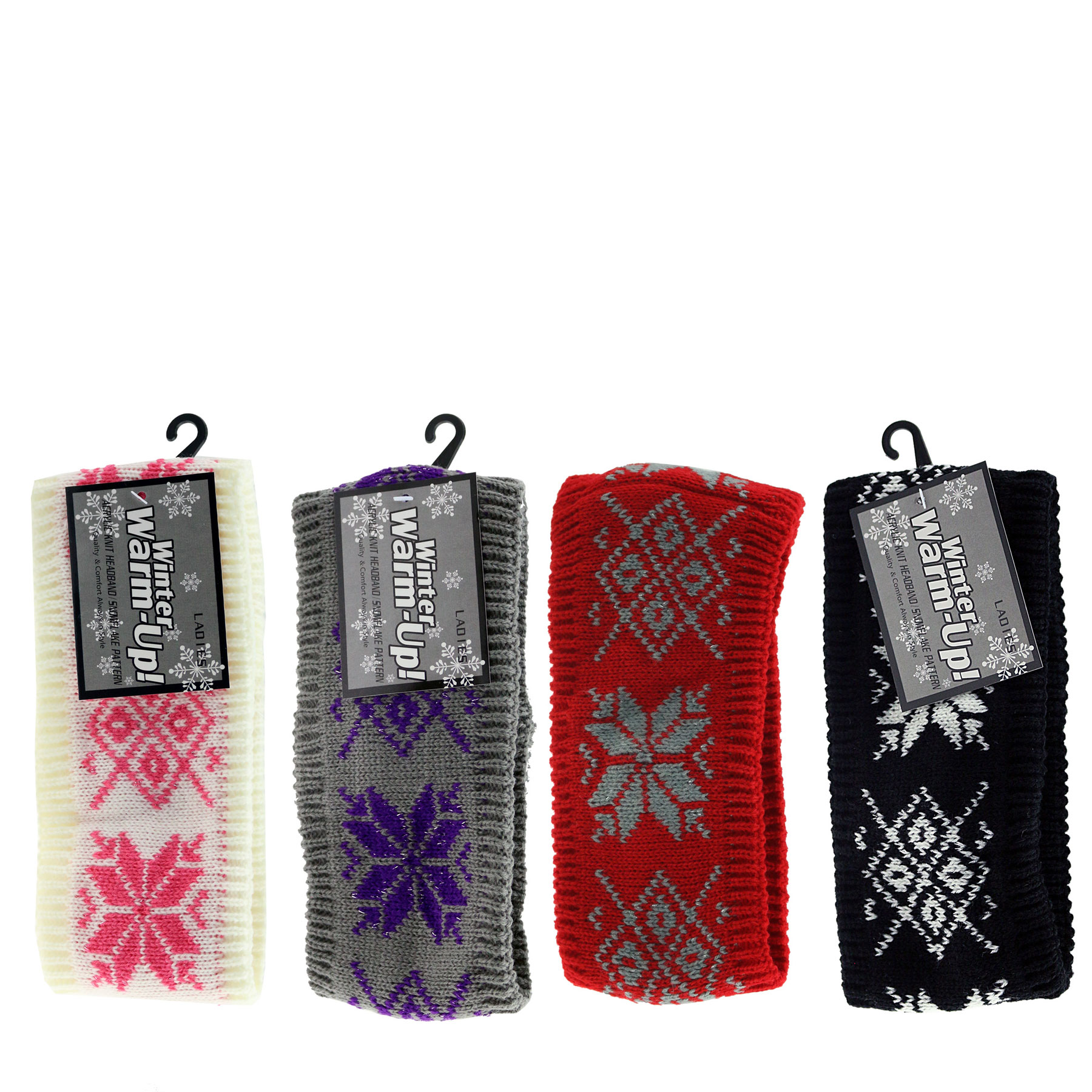 KNIT HEADBAND LADIES PATTERNS ASST.