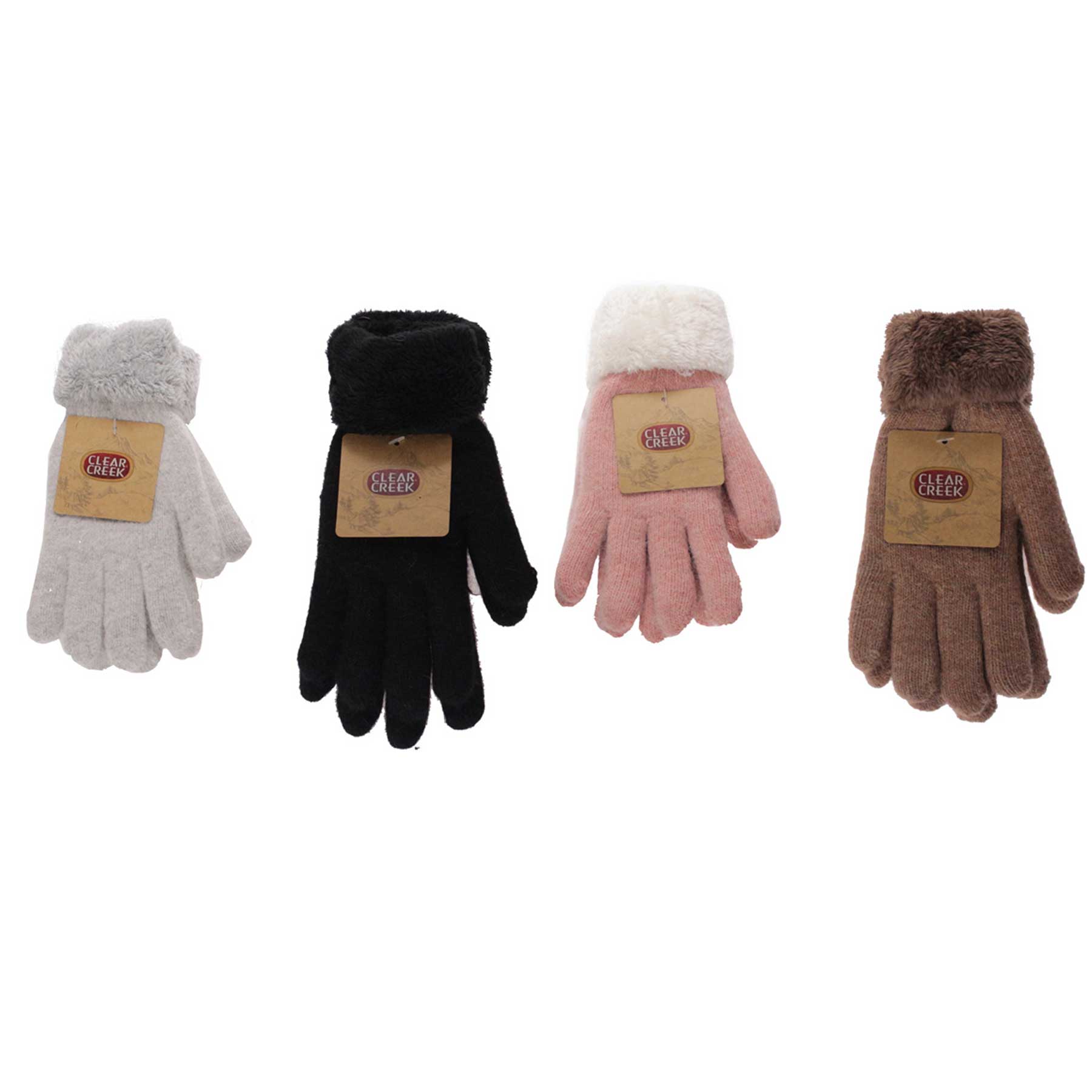GLOVE LADIES SHERPA LINED ASST