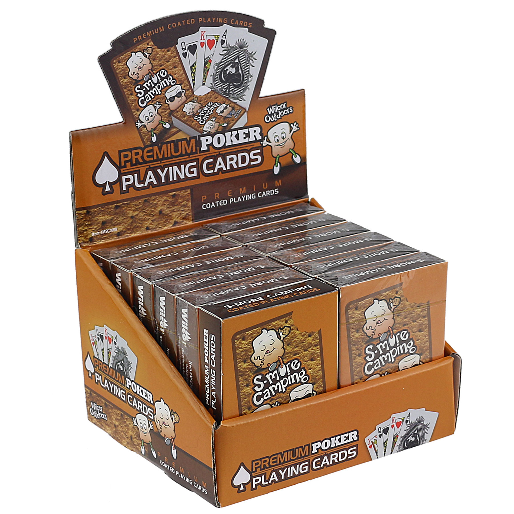 poker playing cards in cardboard box