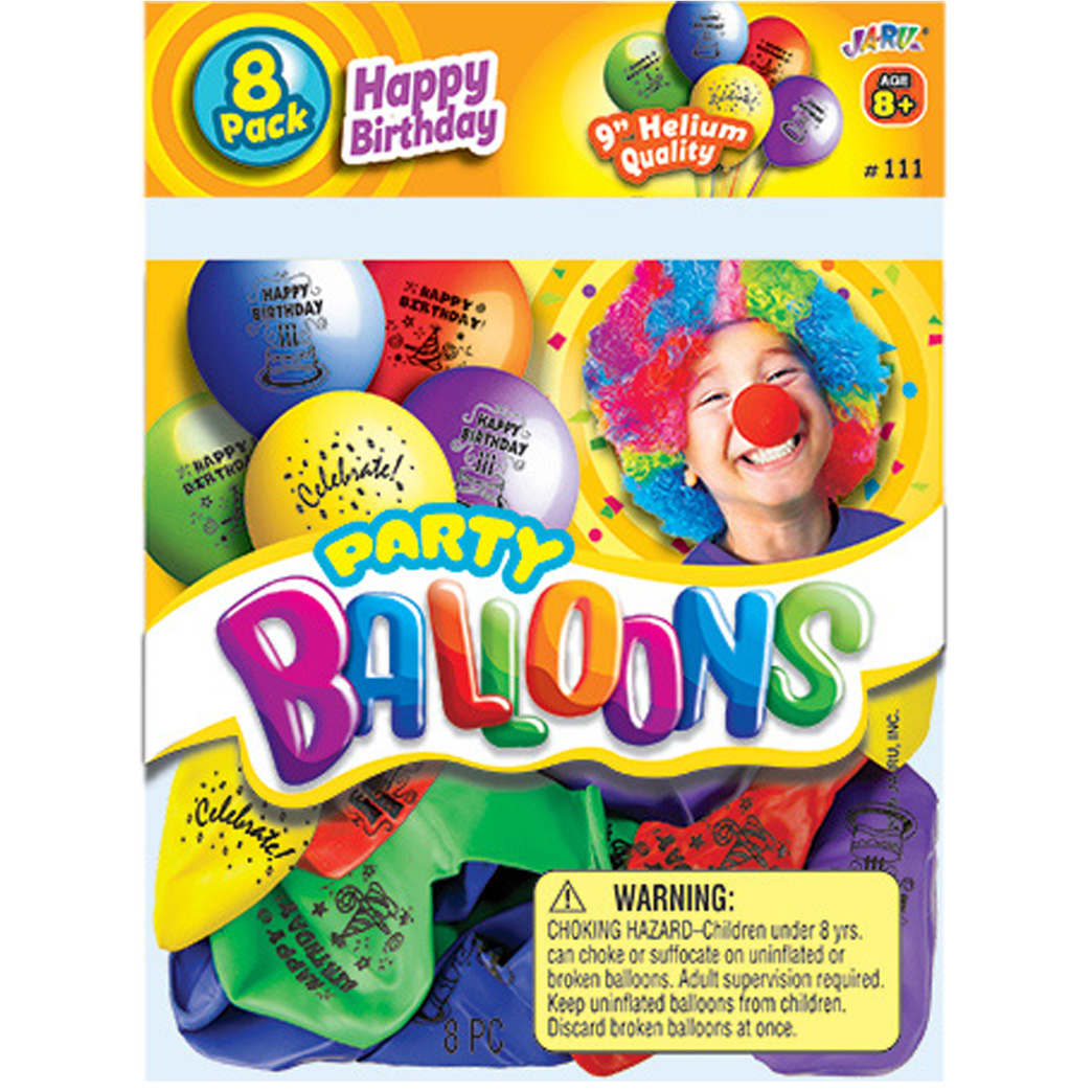 HAPPY BIRTHDAY BALLOONS 8CT