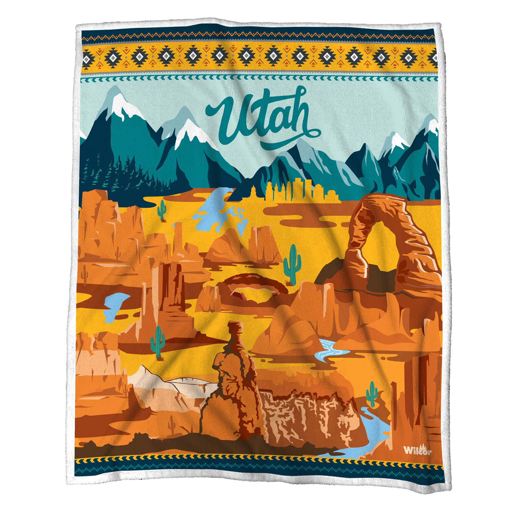 UTAH SHERPA BLANKET 50x60