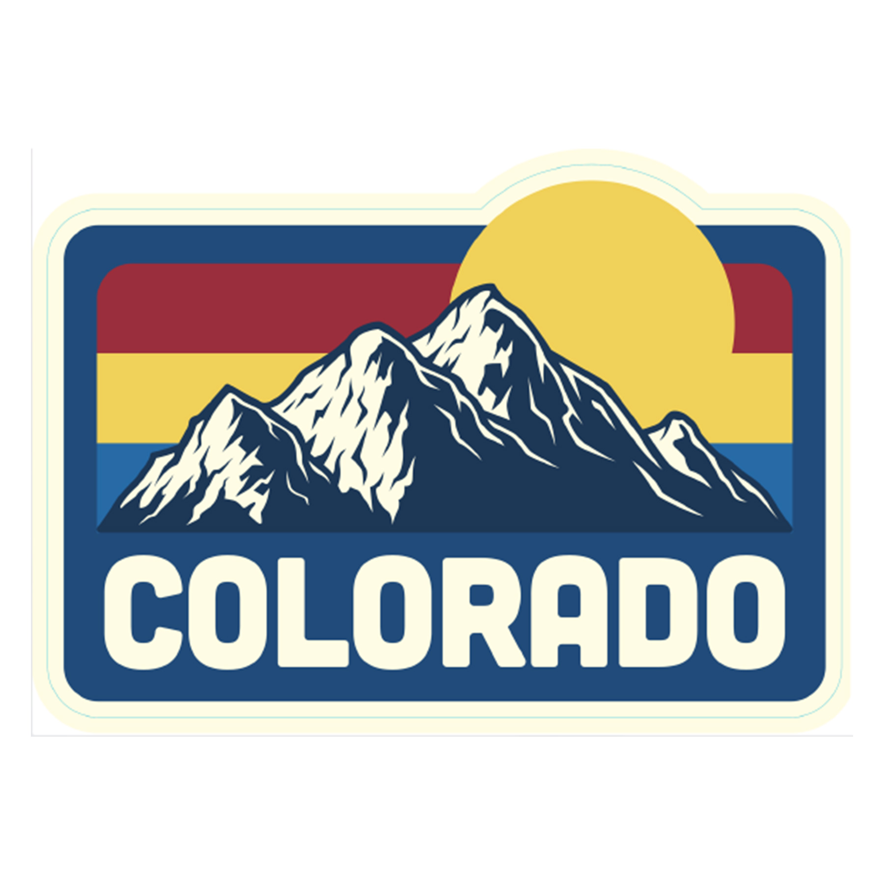 CO RETRO FLAG MTN STICKER SM 25/BL
