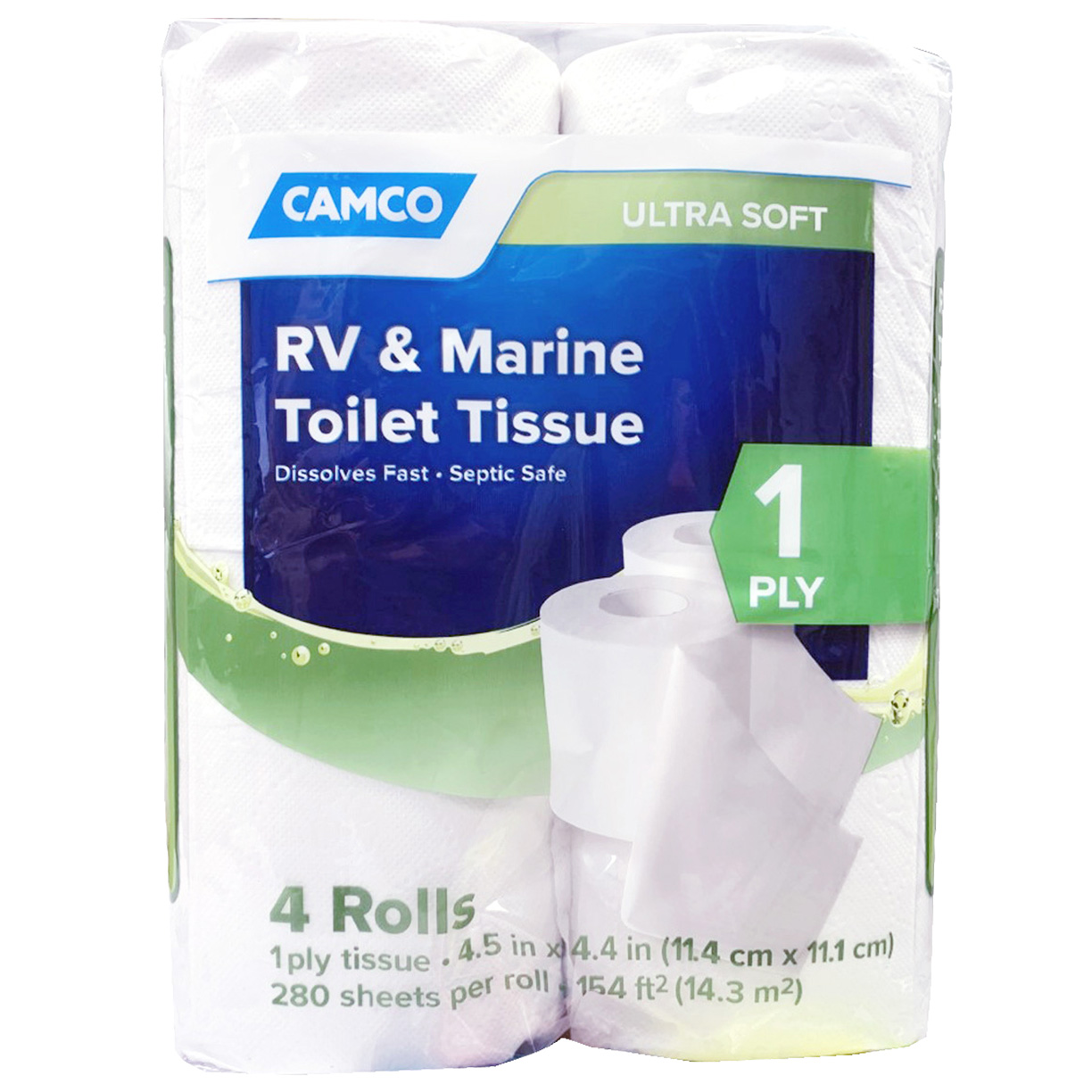 RV TOILET TISSUE 1 PLY 4 ROLLS