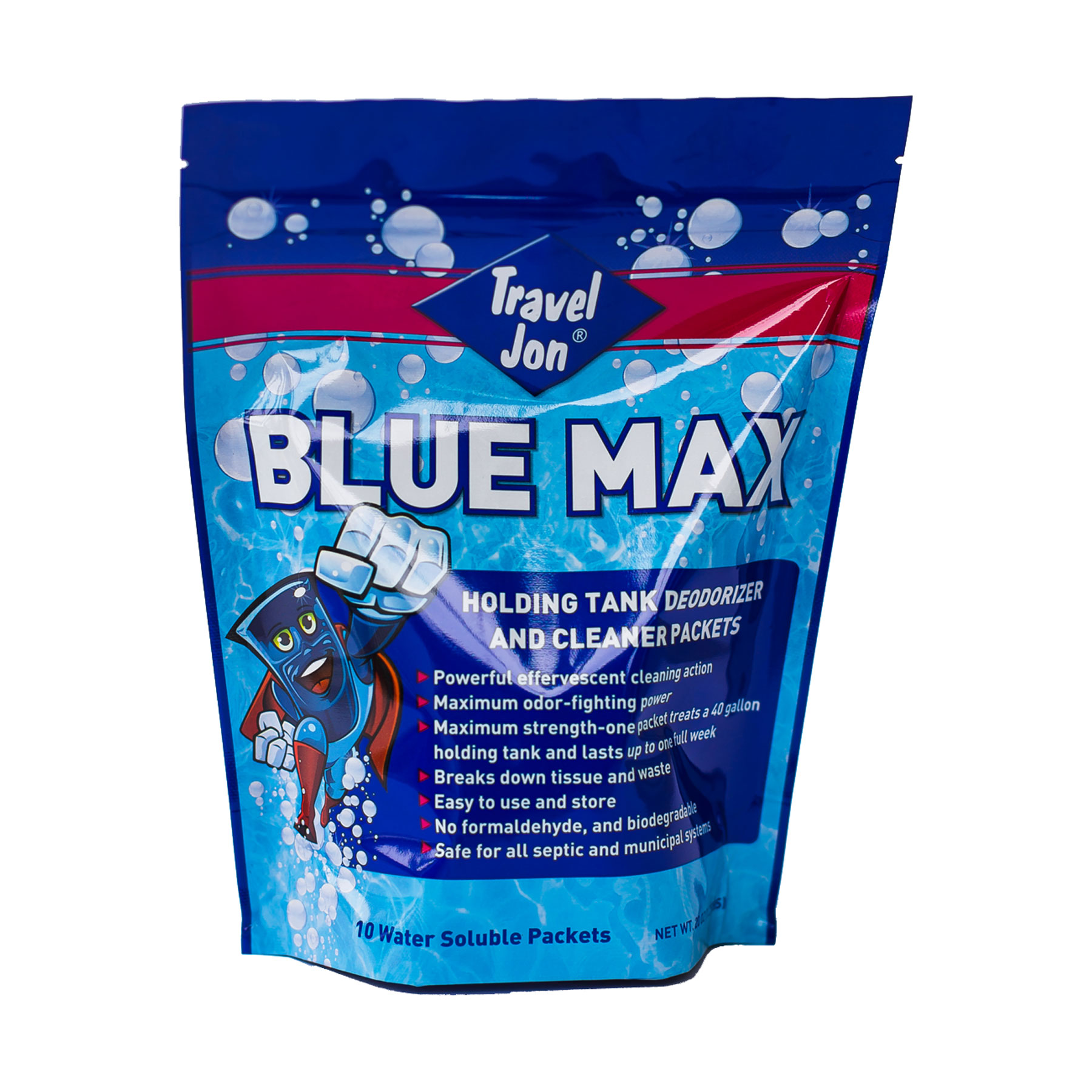 TRAVEL JON BLUE MAX 10PK