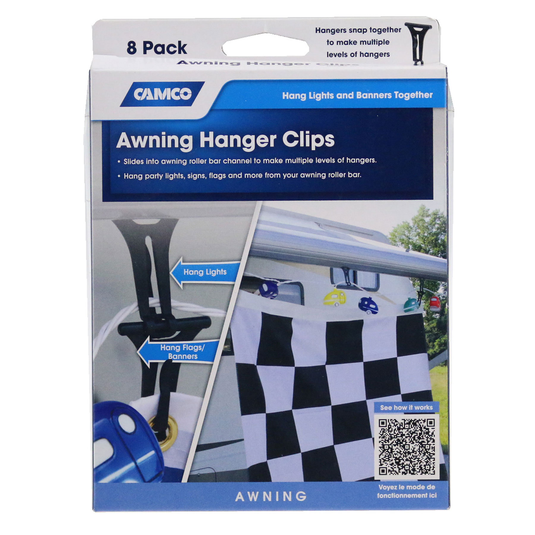 AWNING HANGER W/ CLIP 8/pack