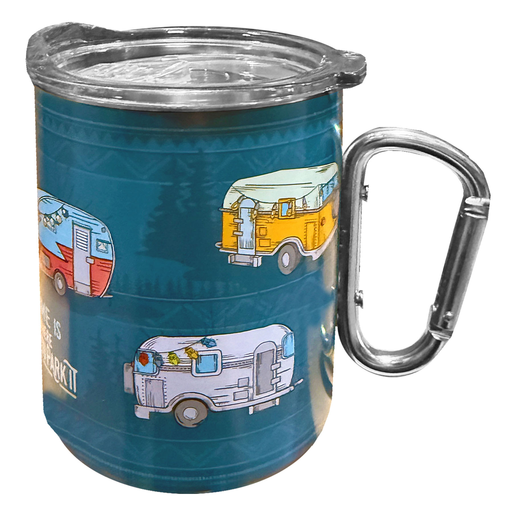 HOME PARK IT CARABINER MUG W/LID 15 OZ