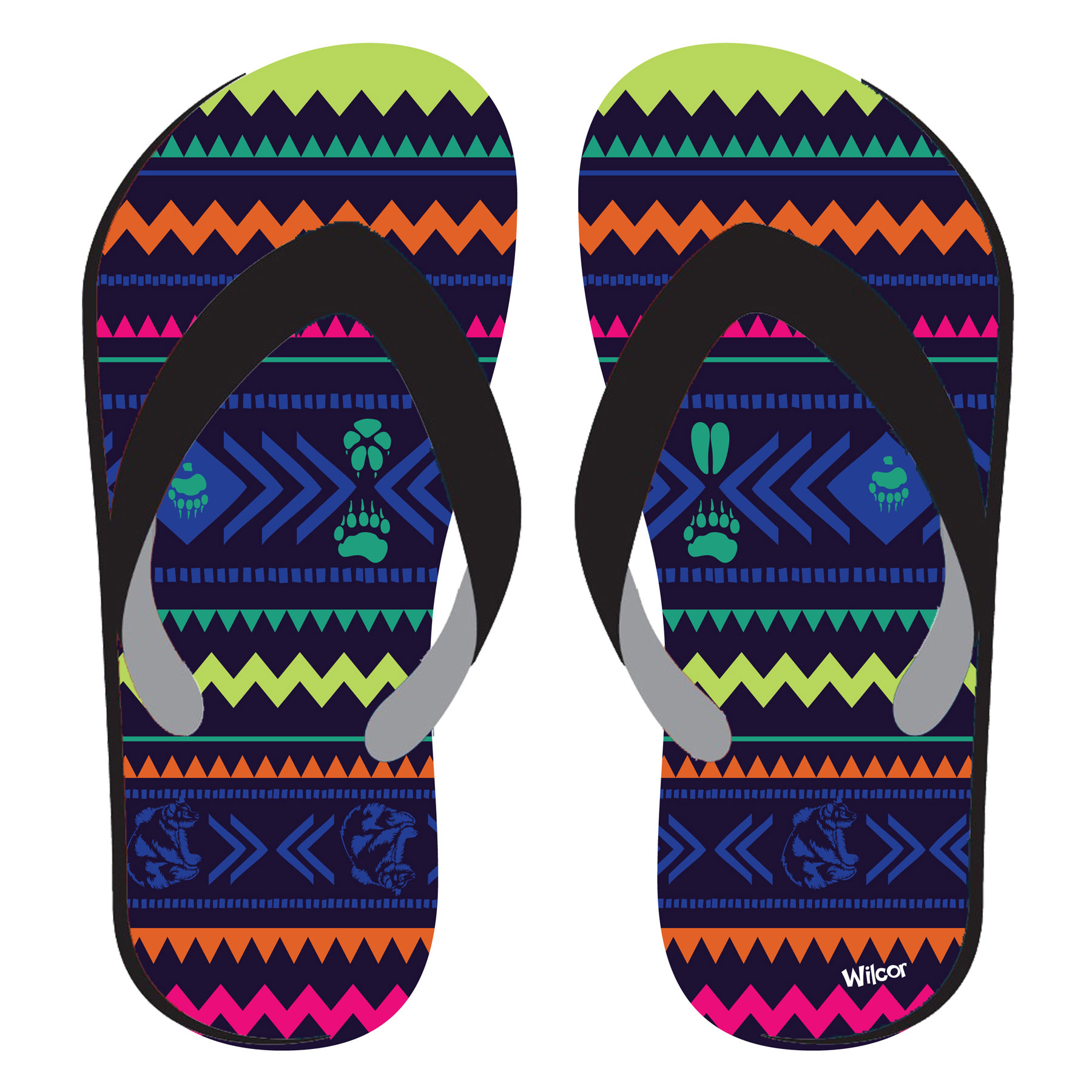 AZTEC FLIP FLOPS CHILDS BRIGHT