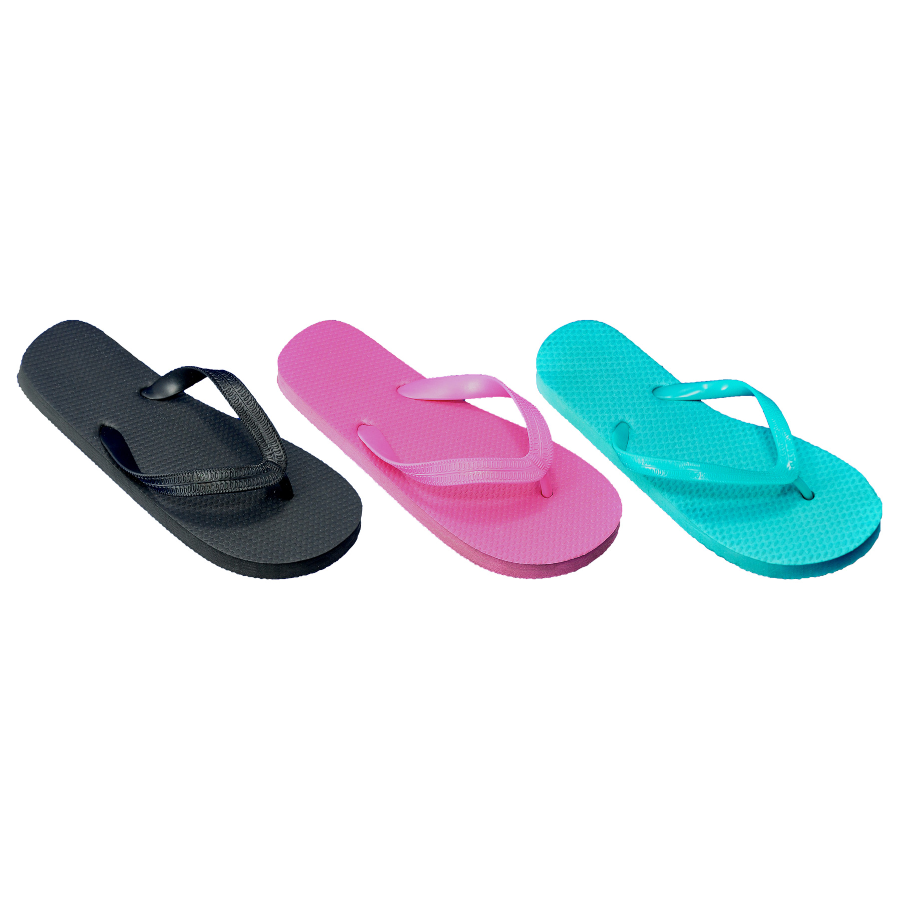 LADIES SOLID COLOR FLIP FLOP ASST