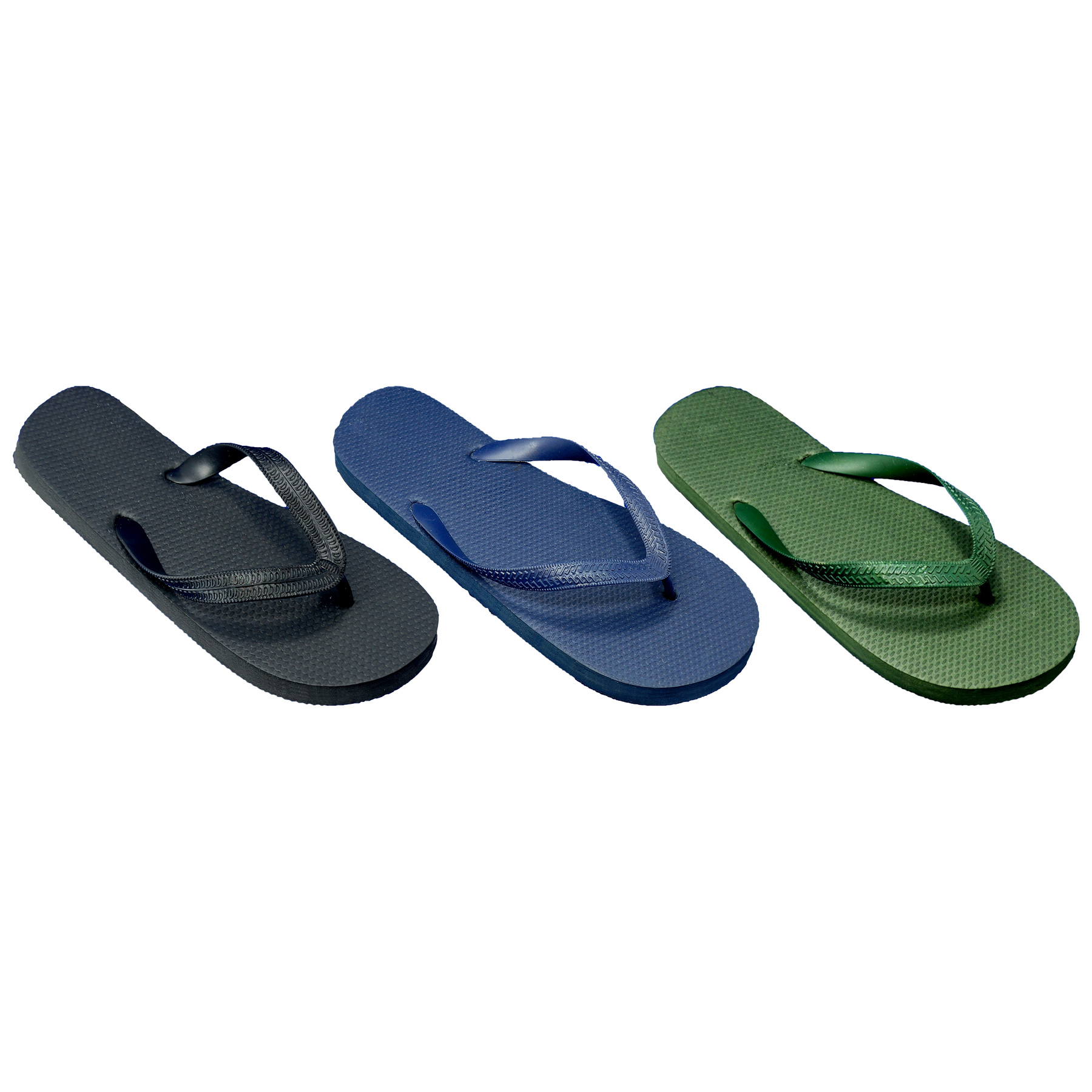 MENS SOLID COLOR FLIP FLOP ASST